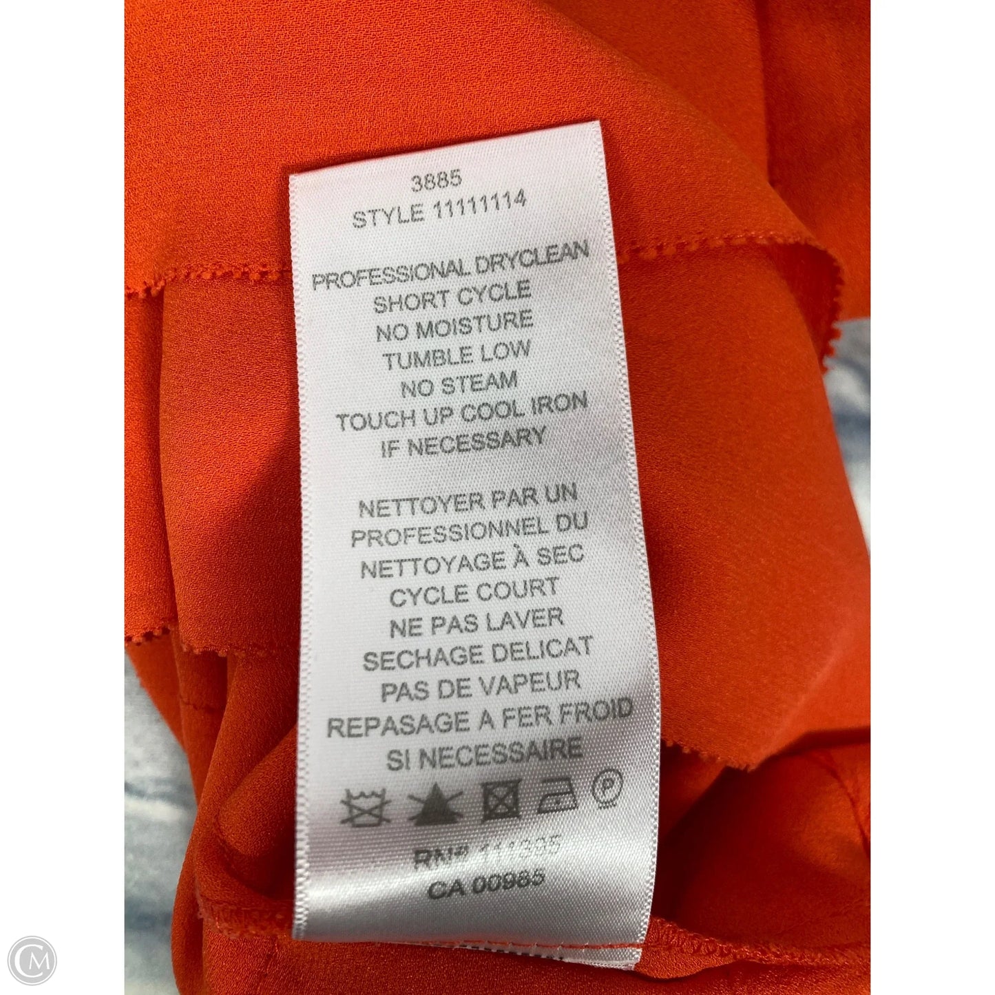 Top Sleeveless Designer By Tory Burch In Orange, Size: S