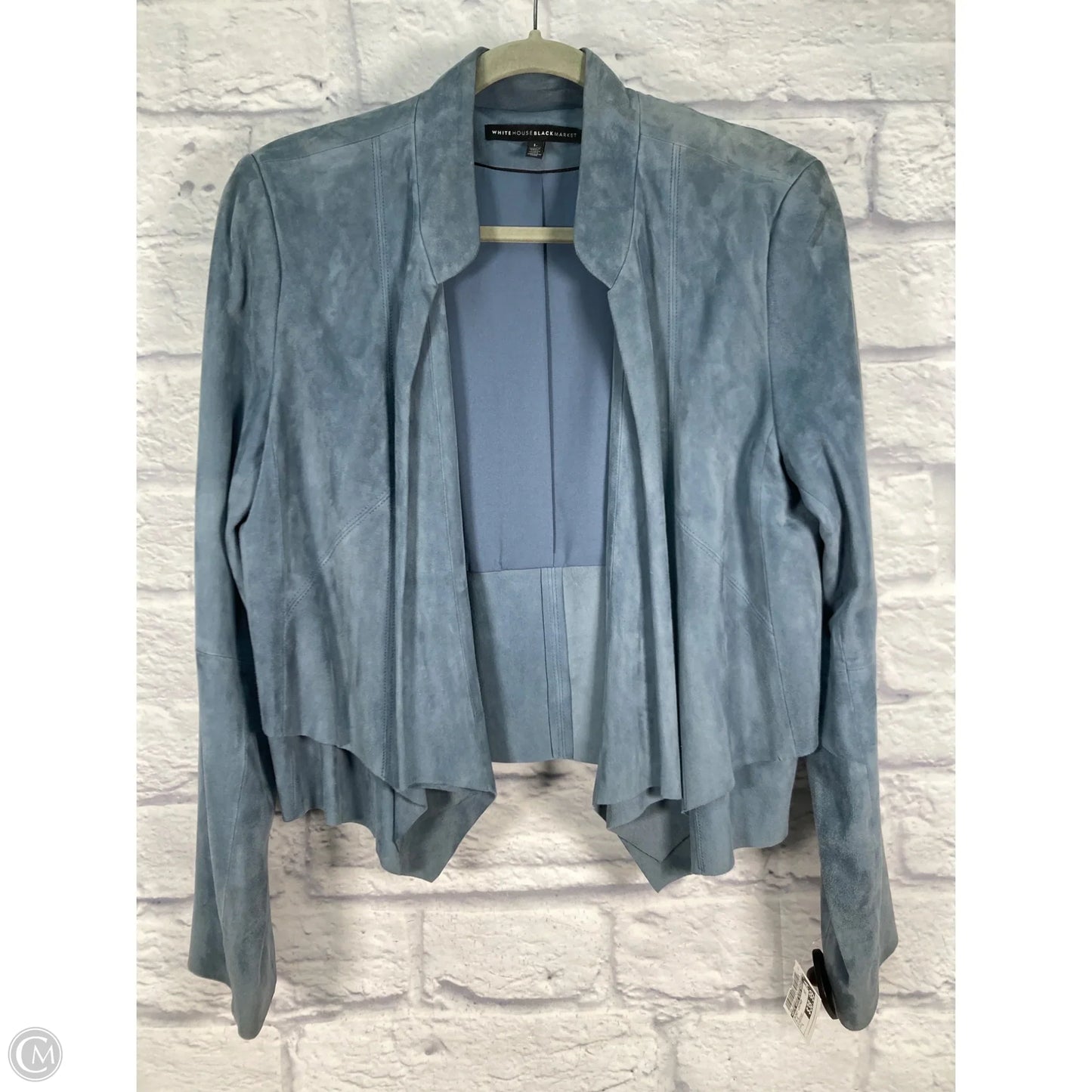 Jacket Leather By White House Black Market In Blue, Size: L