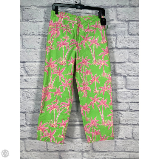 Pants Designer By Lilly Pulitzer In Green & Pink, Size: 6
