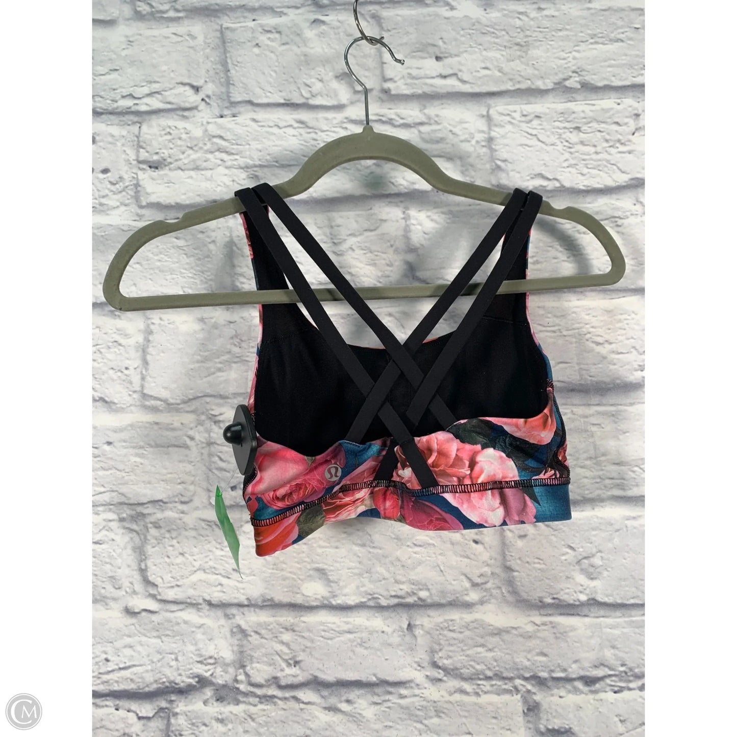 Athletic Bra By Lululemon In Black & Pink, Size: 4