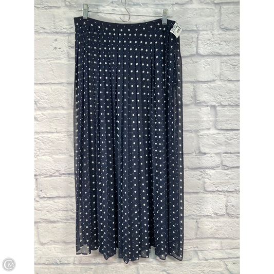 Skirt Midi By Clothes Mentor In Blue & White, Size: 4