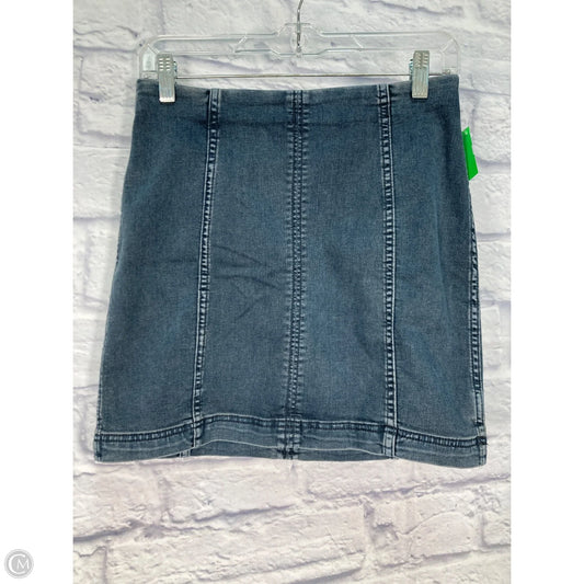 Skirt Mini & Short By Free People In Blue Denim, Size: 10