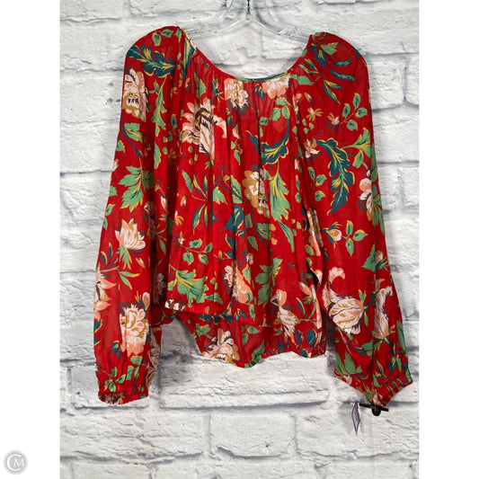 Top 3/4 Sleeve By Maeve In Red, Size: S