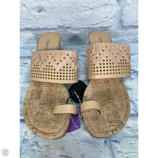 Sandals Heels Wedge By Donald Pliner In Beige, Size: 8.5