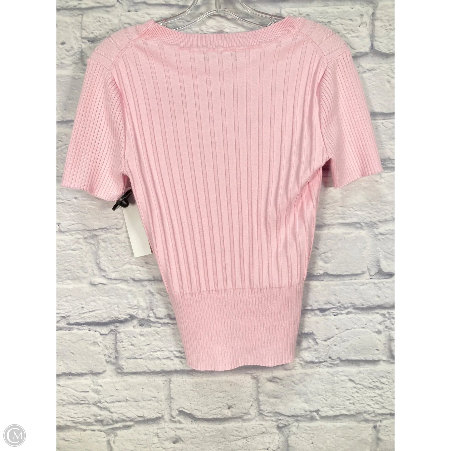 Top Short Sleeve Designer By Karl Lagerfeld In Pink, Size: M