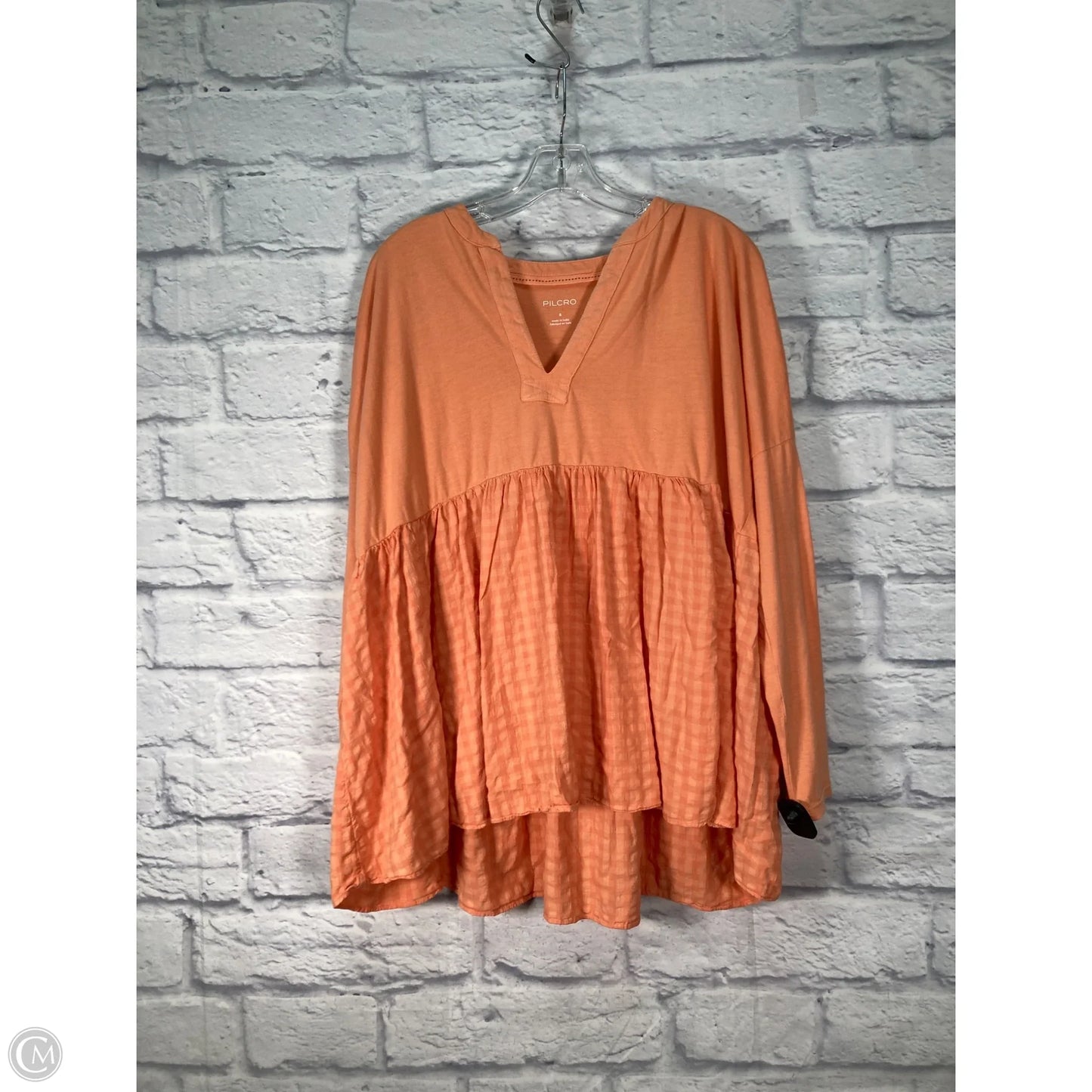 Tunic Long Sleeve By Pilcro In Orange, Size: S