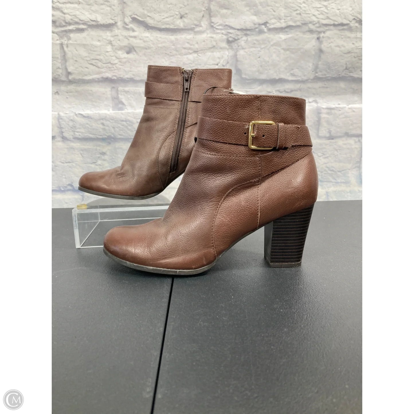 Boots Ankle Heels By Cole-haan In Brown, Size: 7.5
