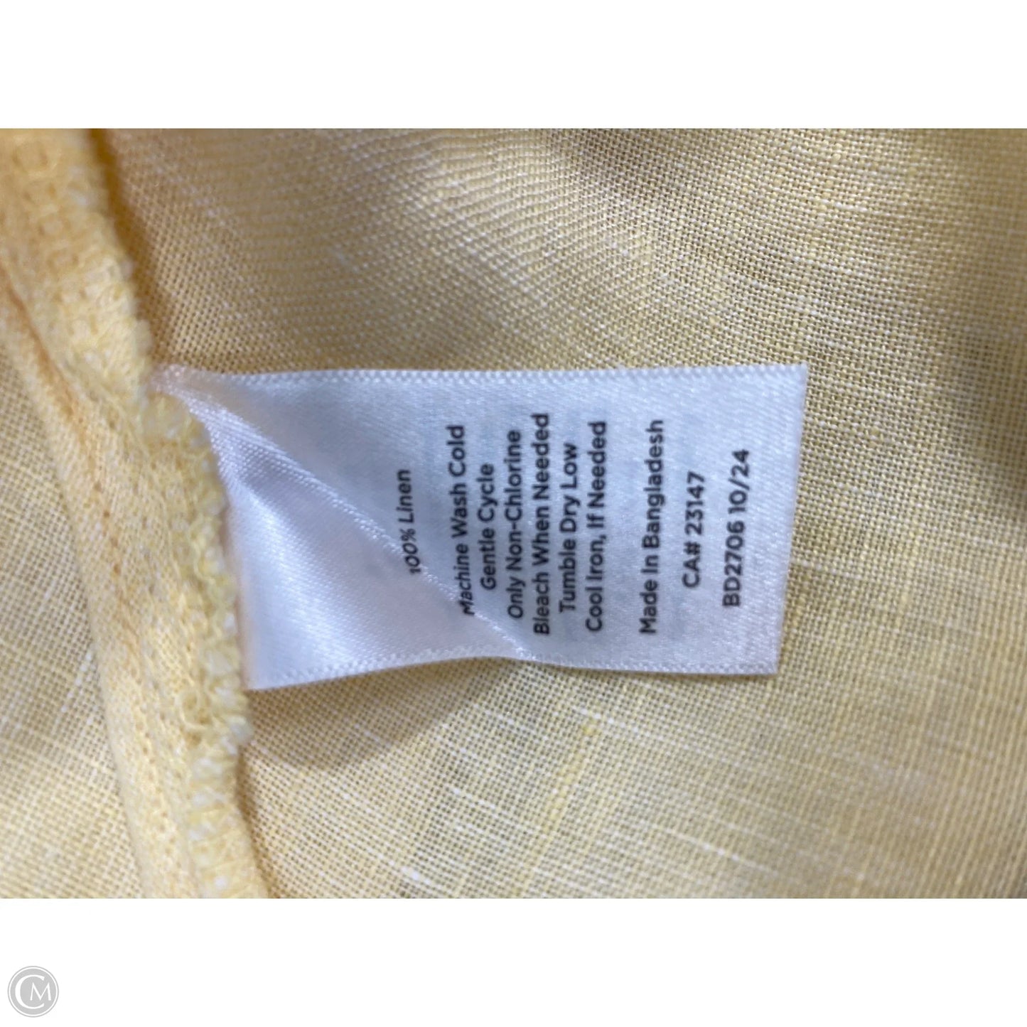 Dress Casual Short By Talbots In Yellow, Size: M
