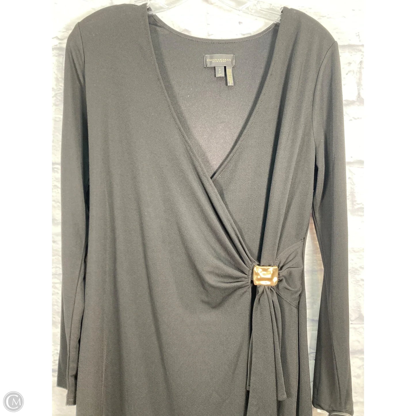 Dress Casual Midi By Donna Karan In Black, Size: S