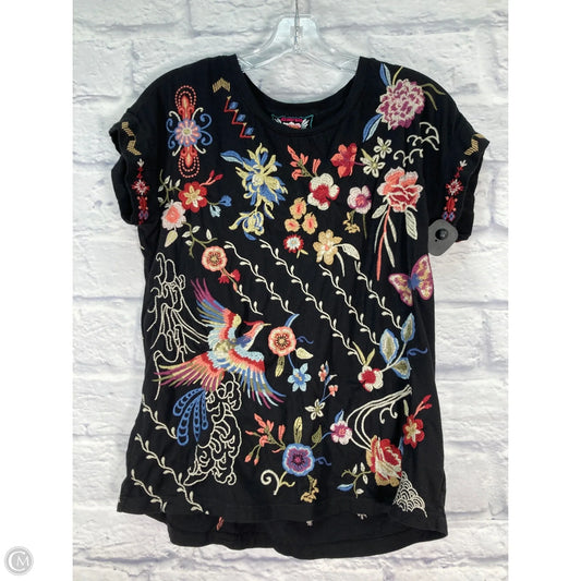 Top Short Sleeve By Johnny Was In Black, Size: Xs