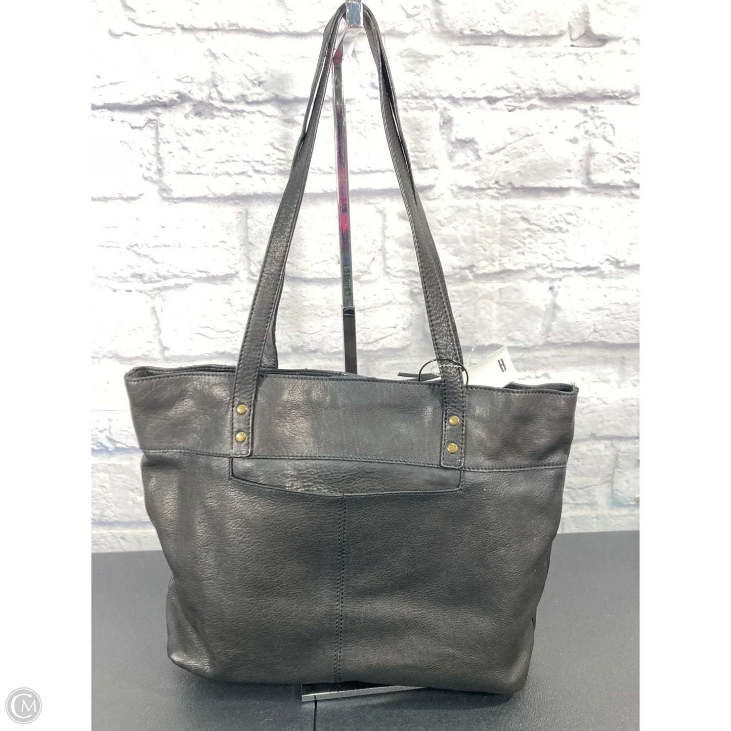 Handbag Leather By Born, Size: Large
