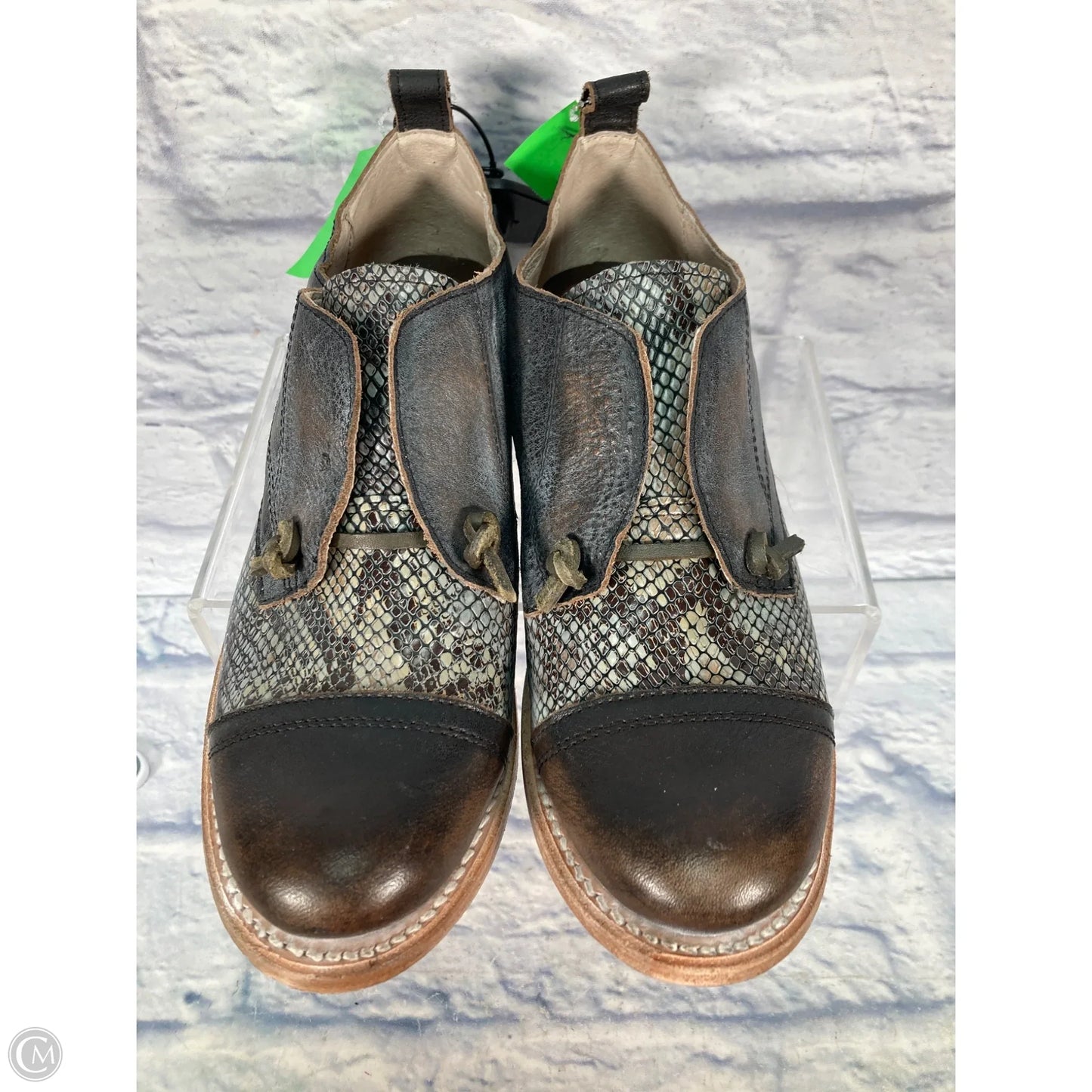 Boots Ankle Heels By Freebird In Blue & Brown, Size: 9