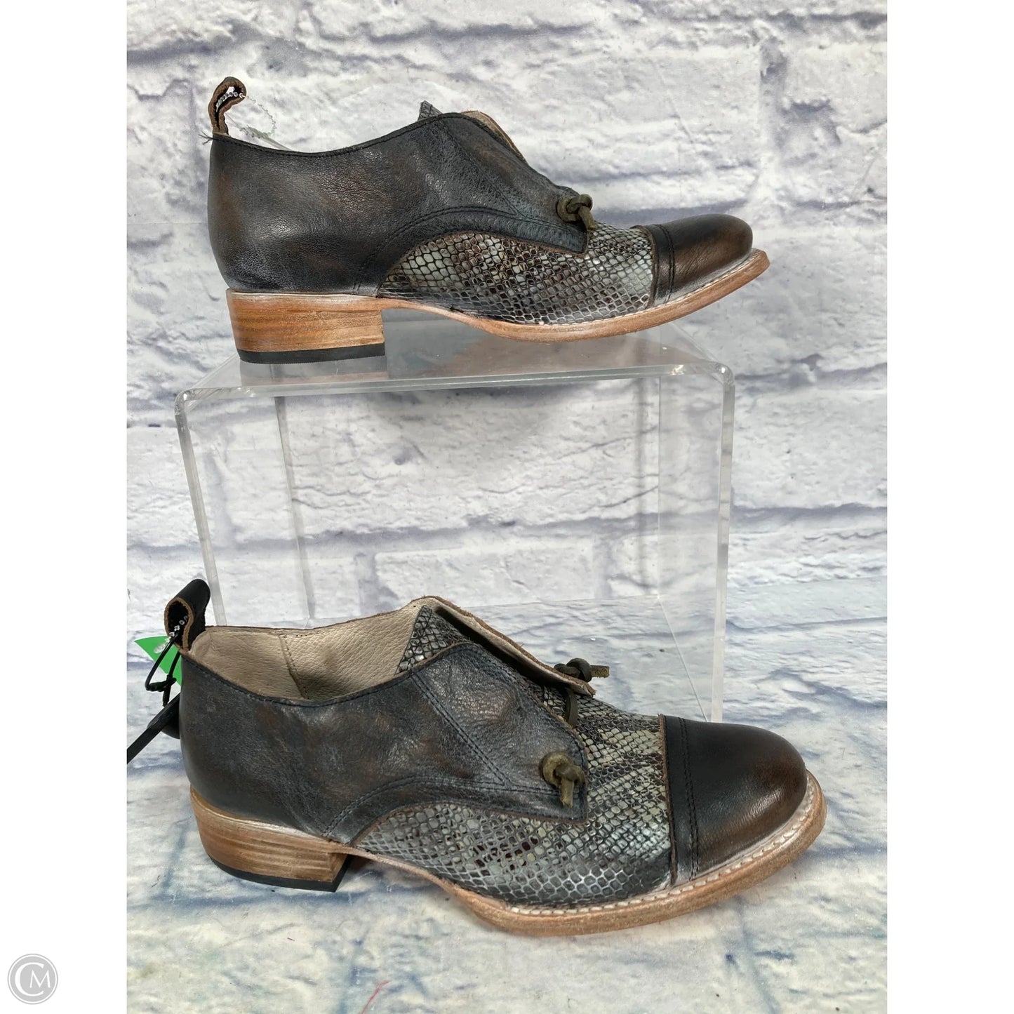 Boots Ankle Heels By Freebird In Blue & Brown, Size: 9