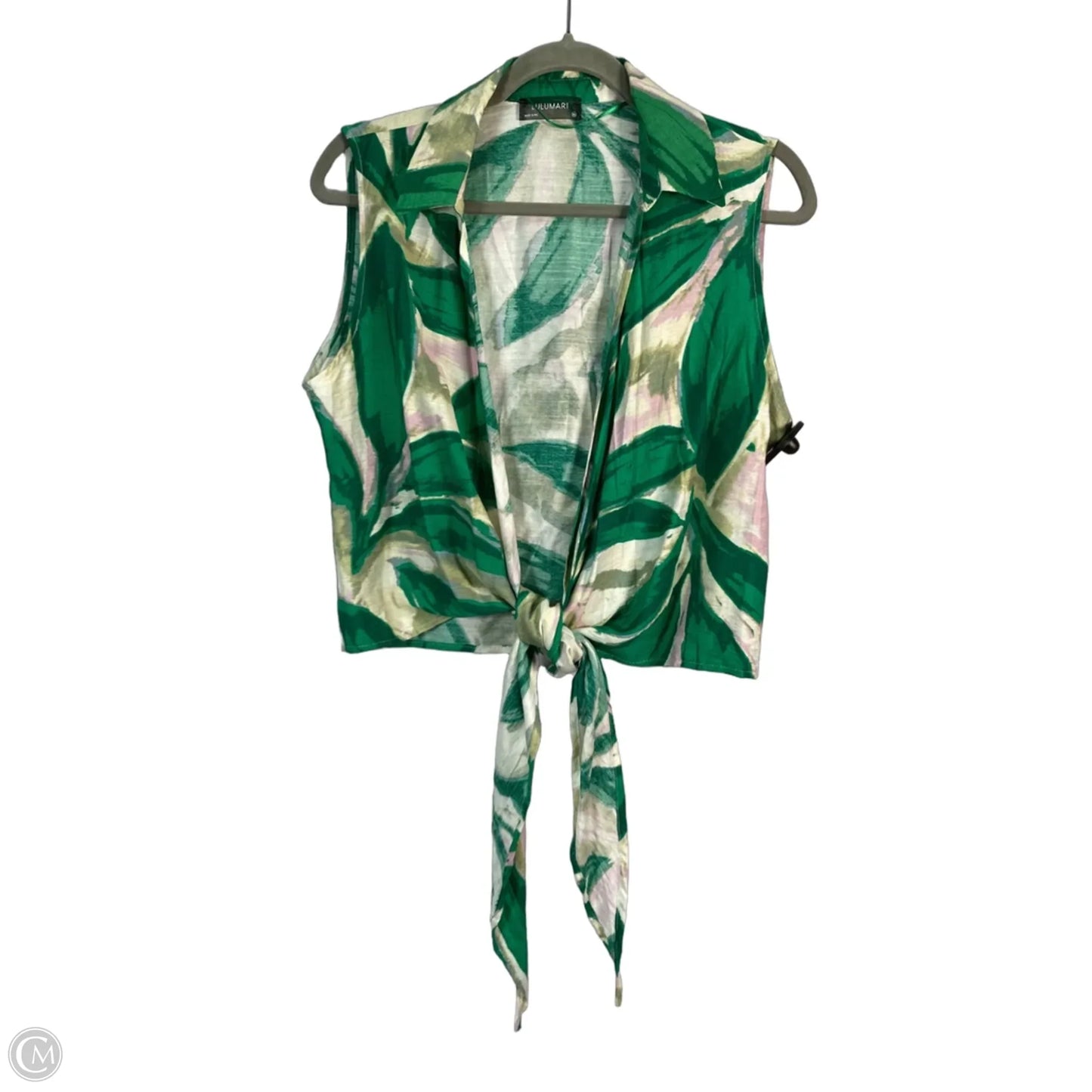 Top Sleeveless By Lulumari In Green, Size: Xl