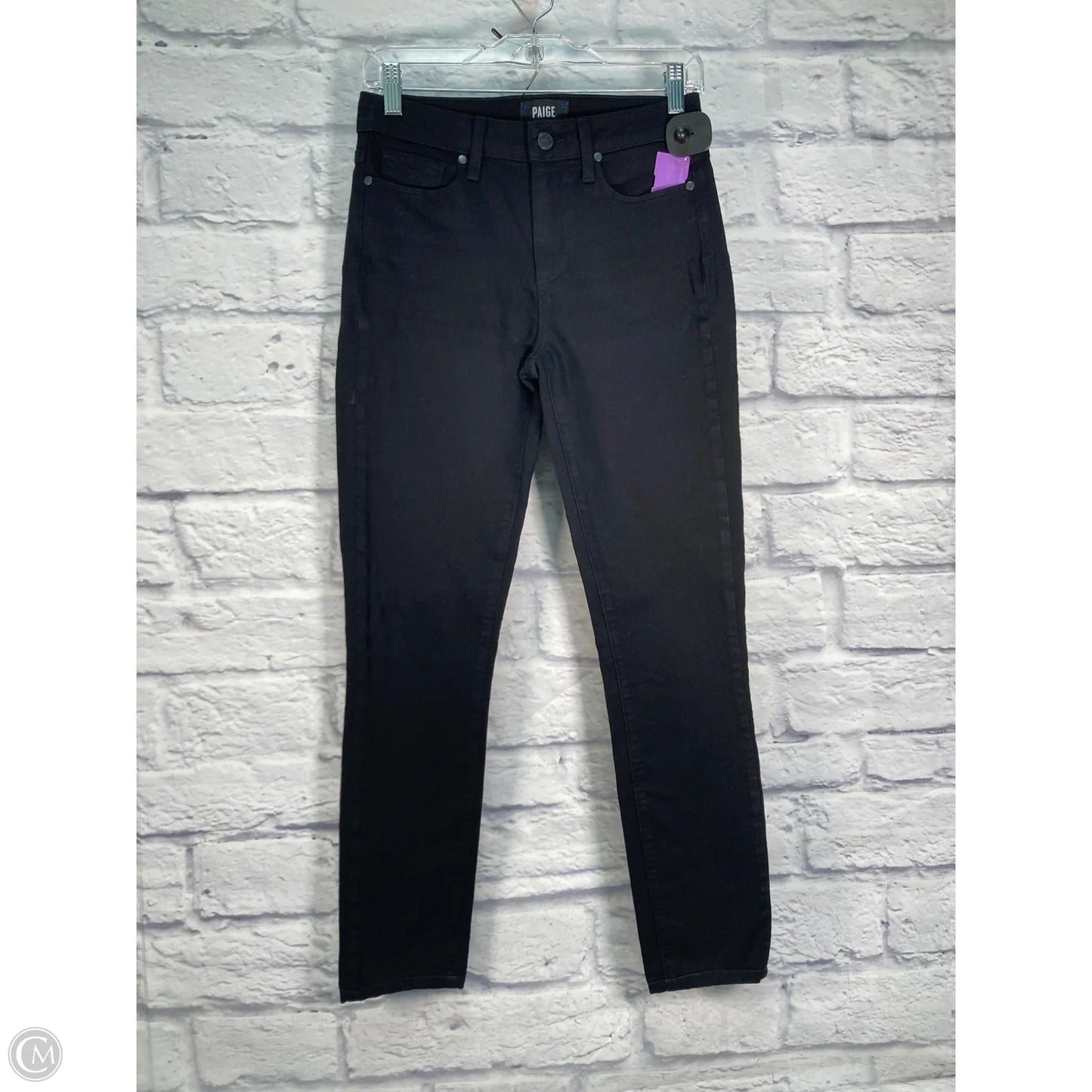 Jeans Skinny By Paige In Black, Size: 2
