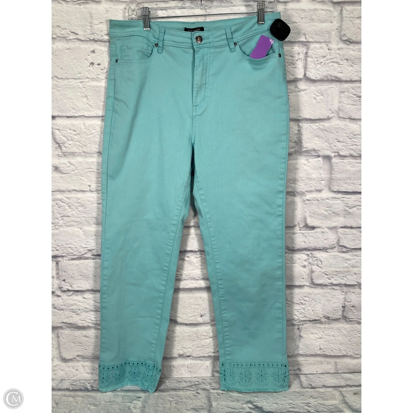 Jeans Straight By John Mark In Blue, Size: 14