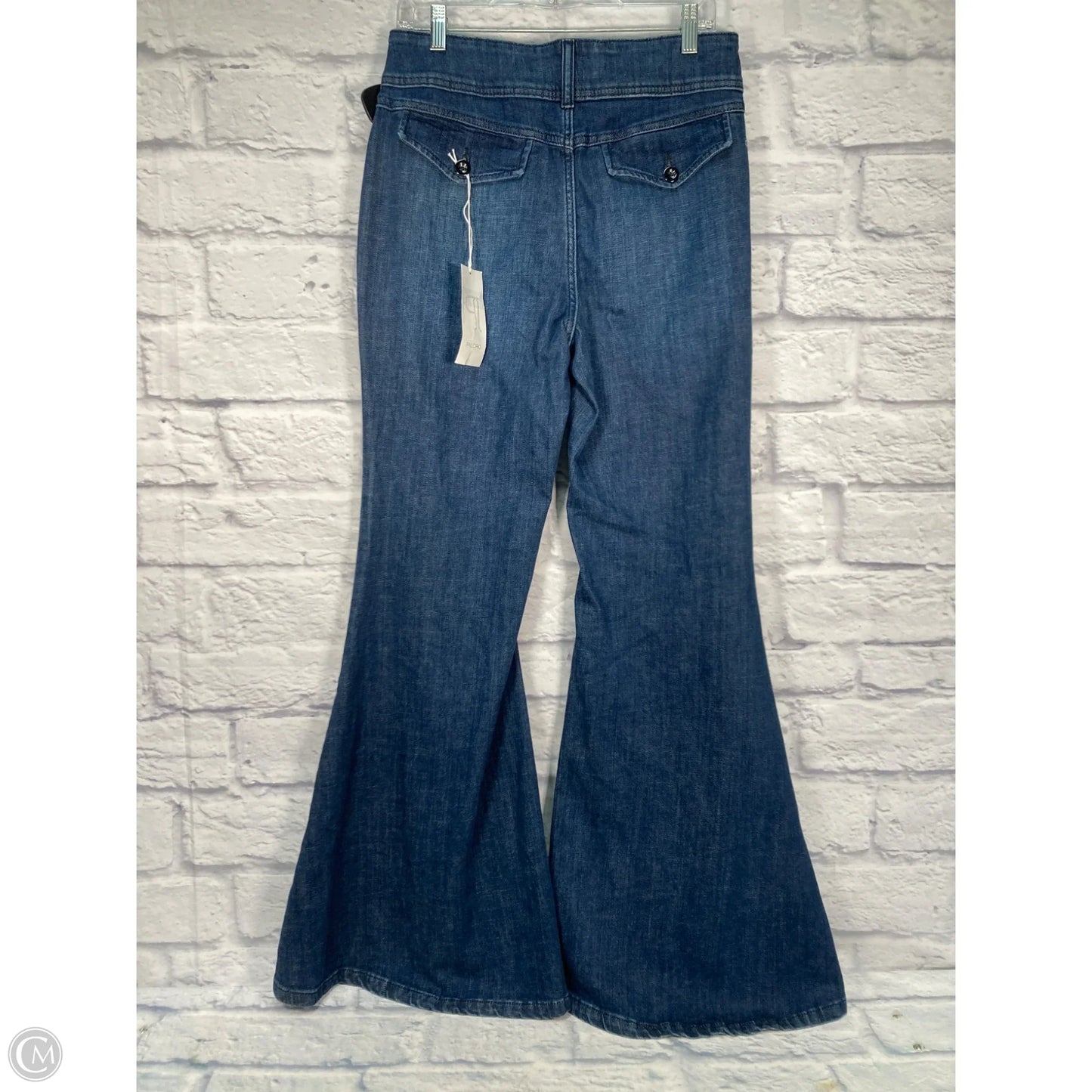 Jeans Flared By Pilcro In Blue Denim, Size: 10