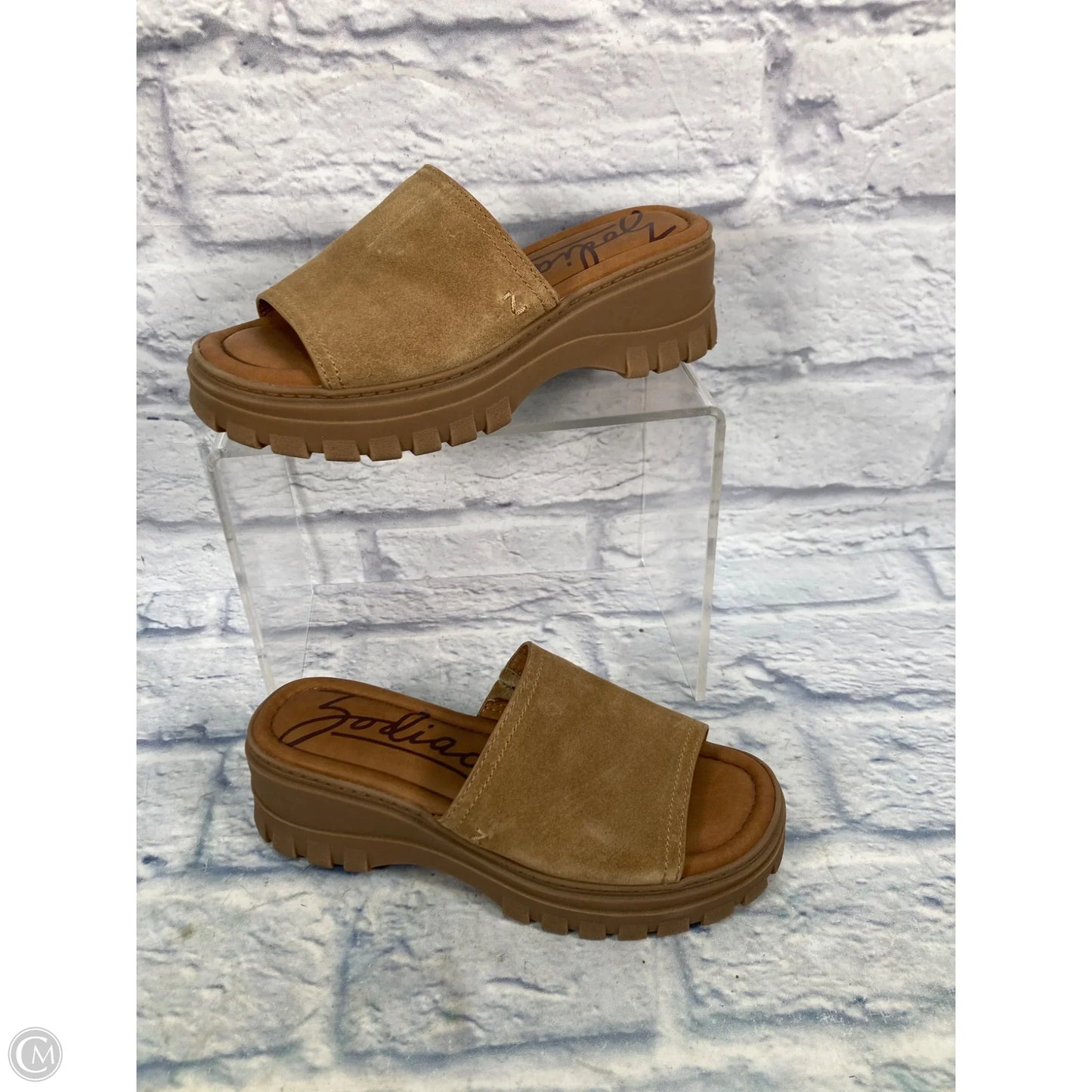 Sandals Heels Platform By Zodiac In Brown, Size: 9