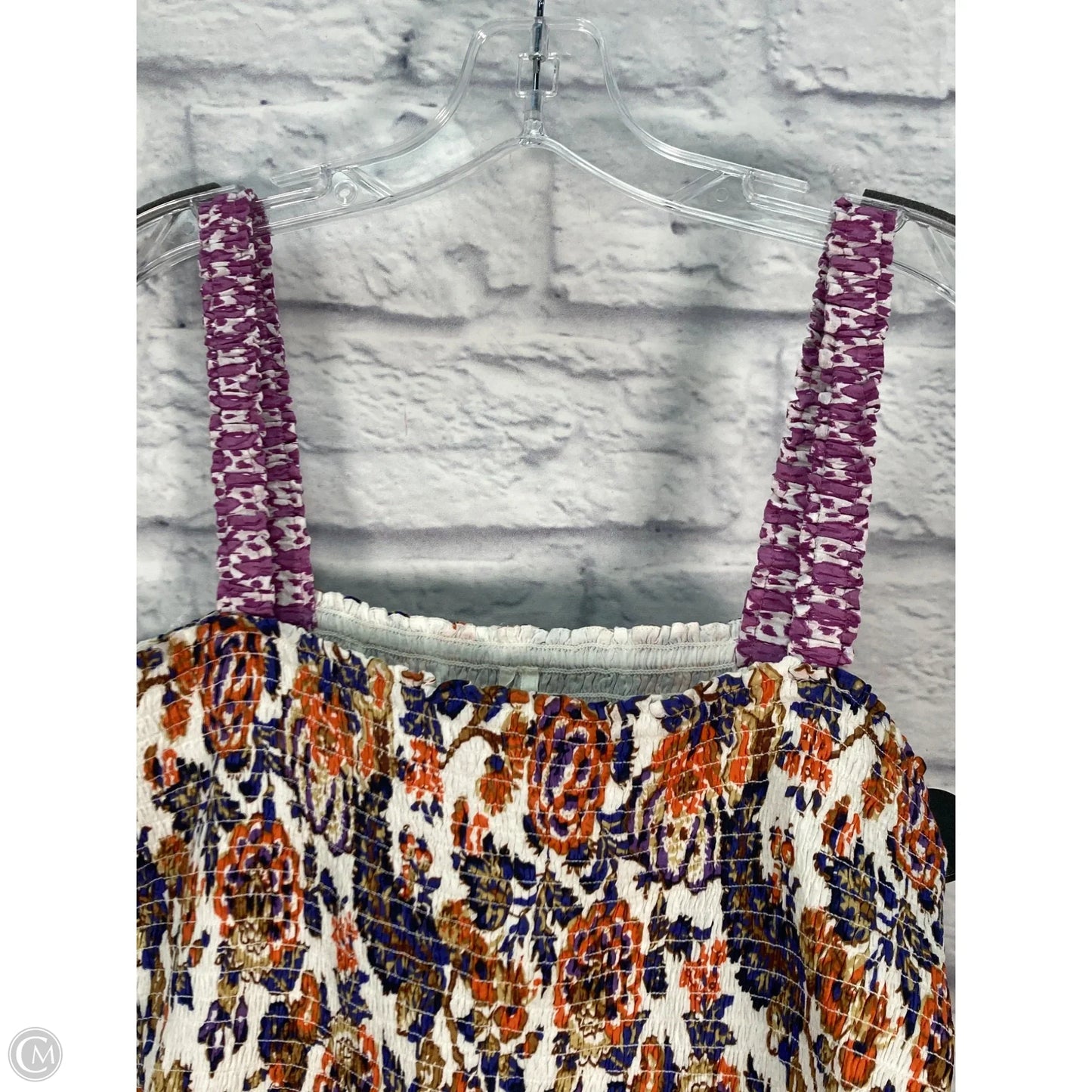 Top Sleeveless By Anthropologie In Blue & Orange, Size: M