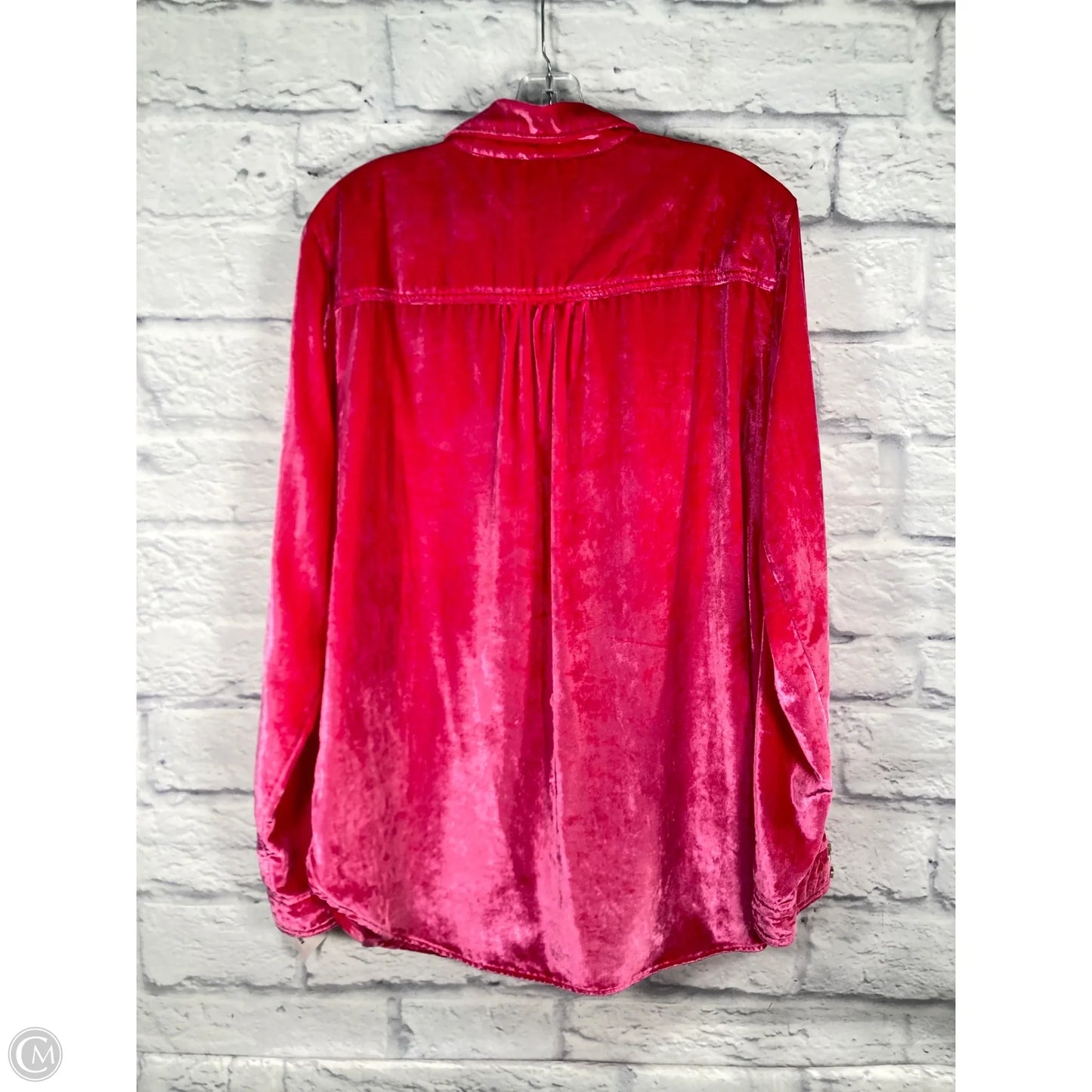 Top Long Sleeve By Pilcro In Pink, Size: L