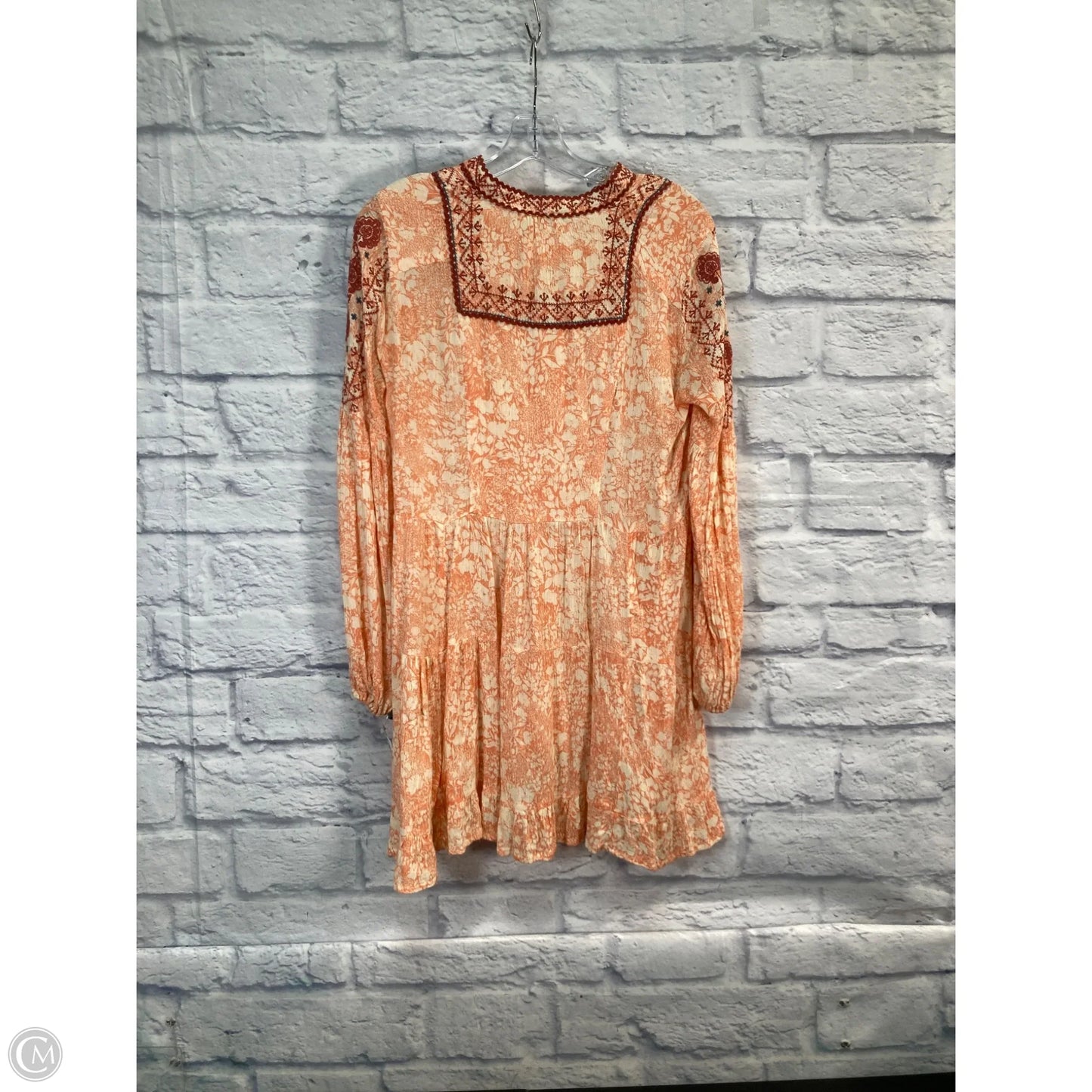Blouse Long Sleeve By Anthropologie In Orange, Size: Xs