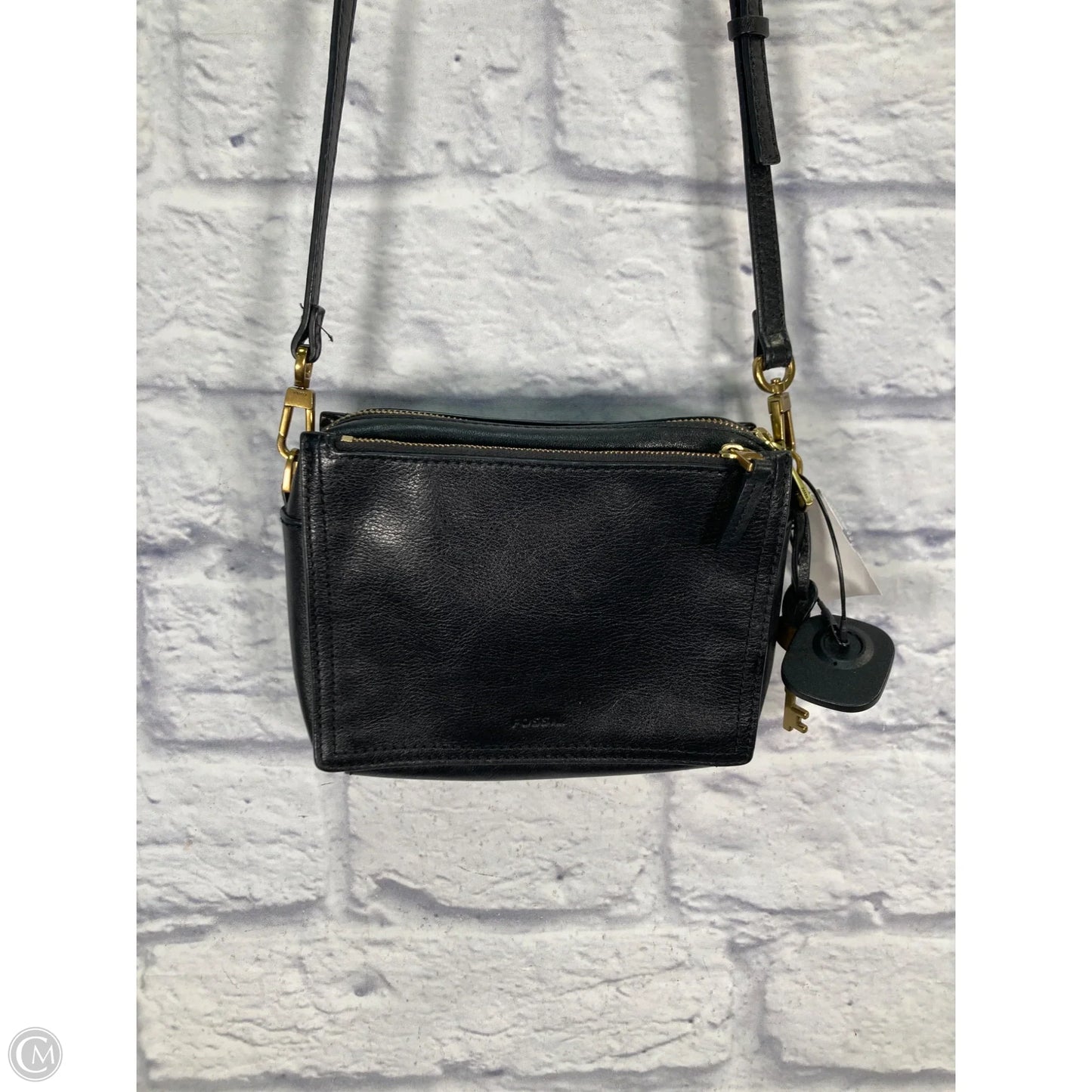 Crossbody Leather By Fossil, Size: Small