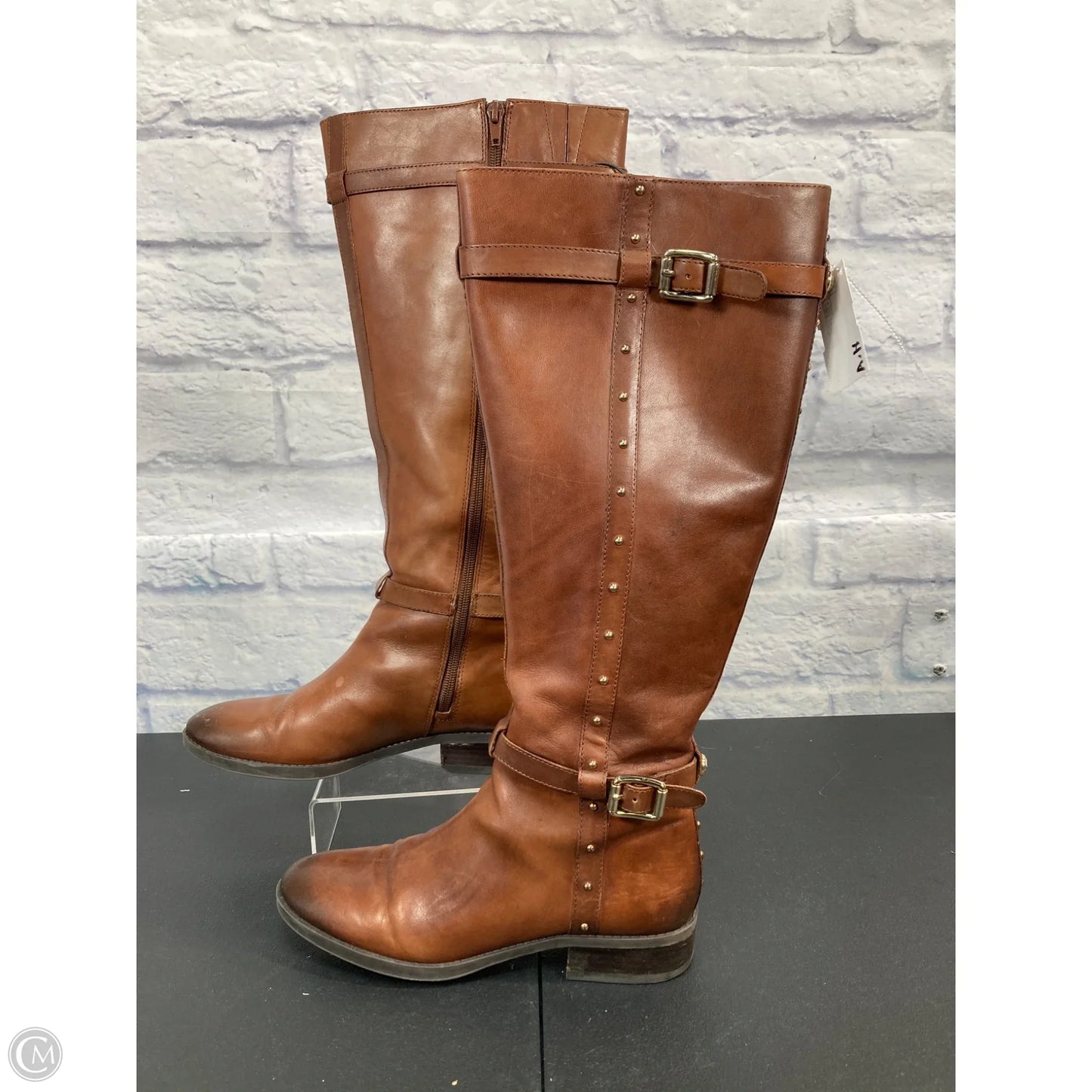 Boots Mid-calf Flats By Vince Camuto In Brown, Size: 7