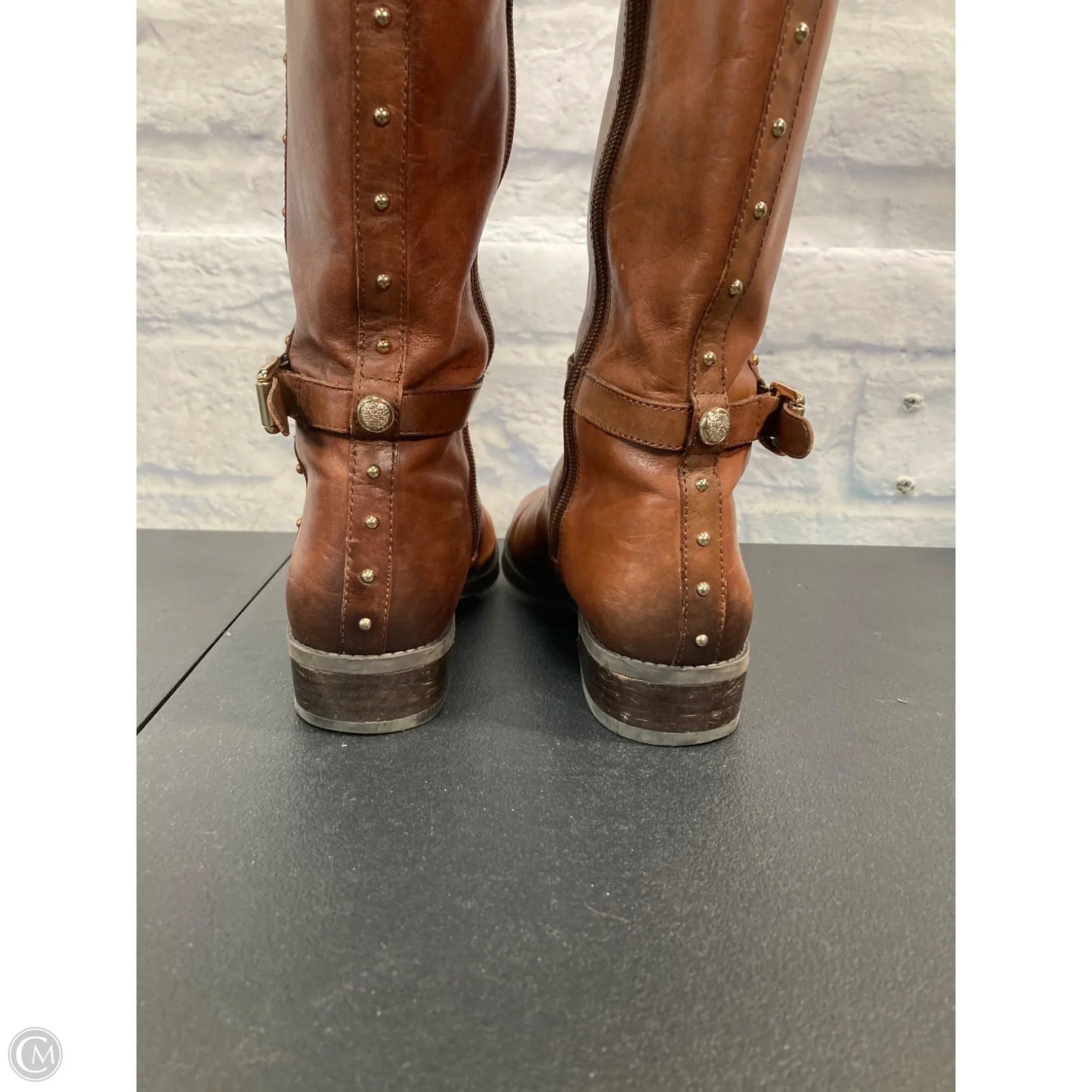 Boots Mid-calf Flats By Vince Camuto In Brown, Size: 7