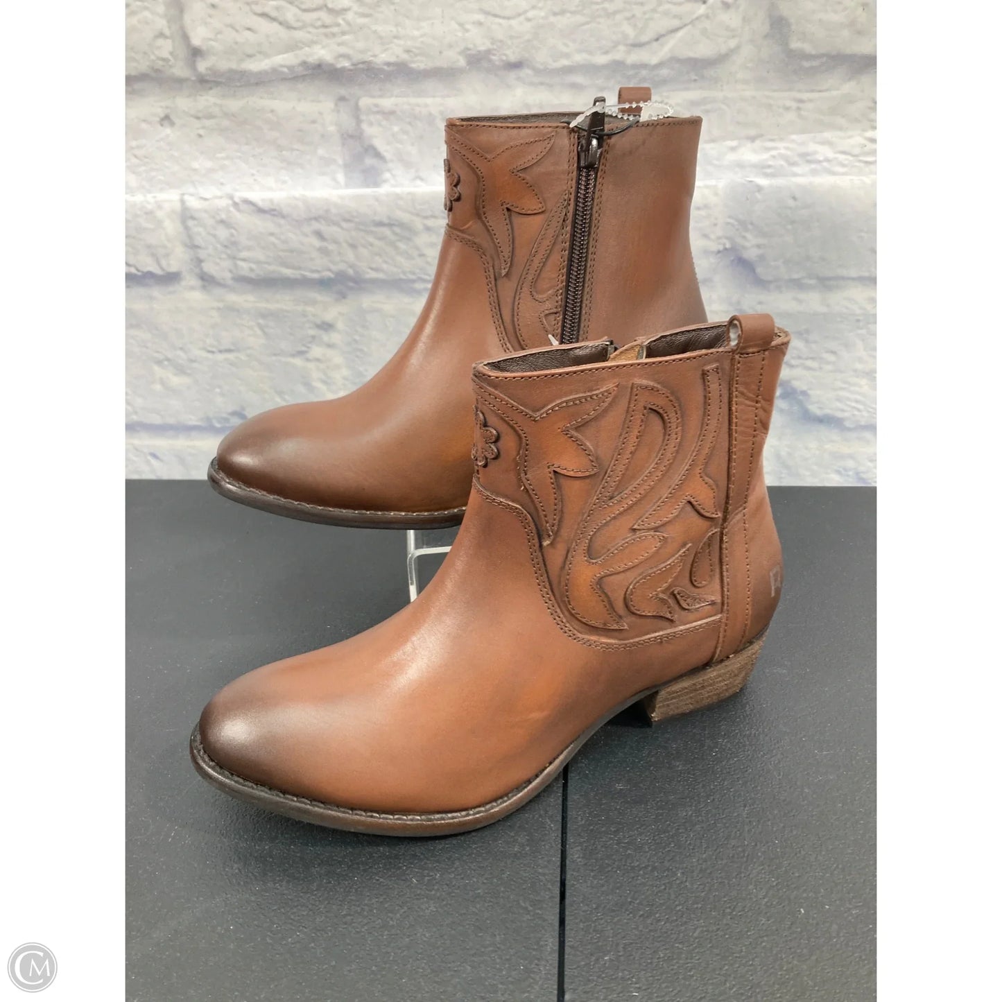 Boots Leather By Clothes Mentor In Brown, Size: 7