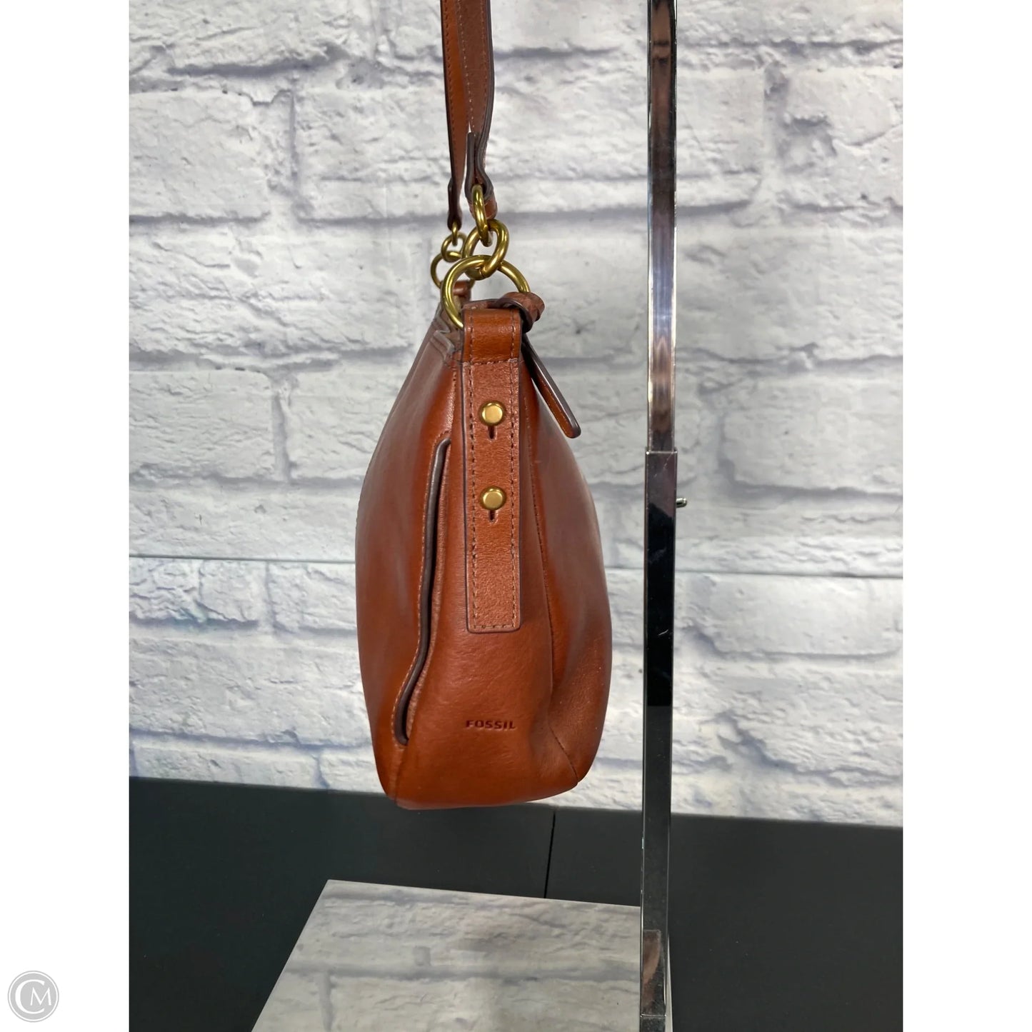 Crossbody Leather By Fossil, Size: Medium