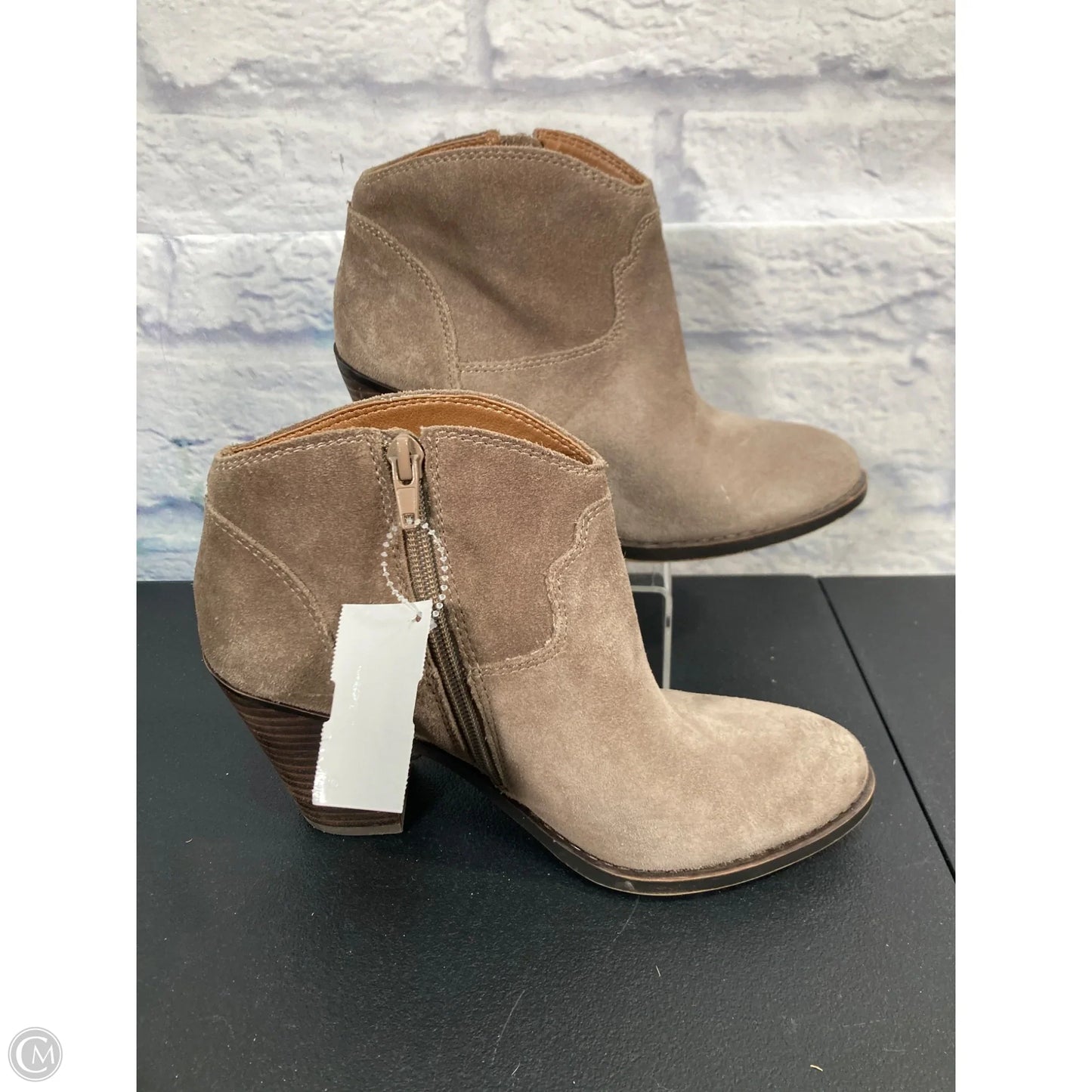 Boots Ankle Heels By Lucky Brand In Beige, Size: 7