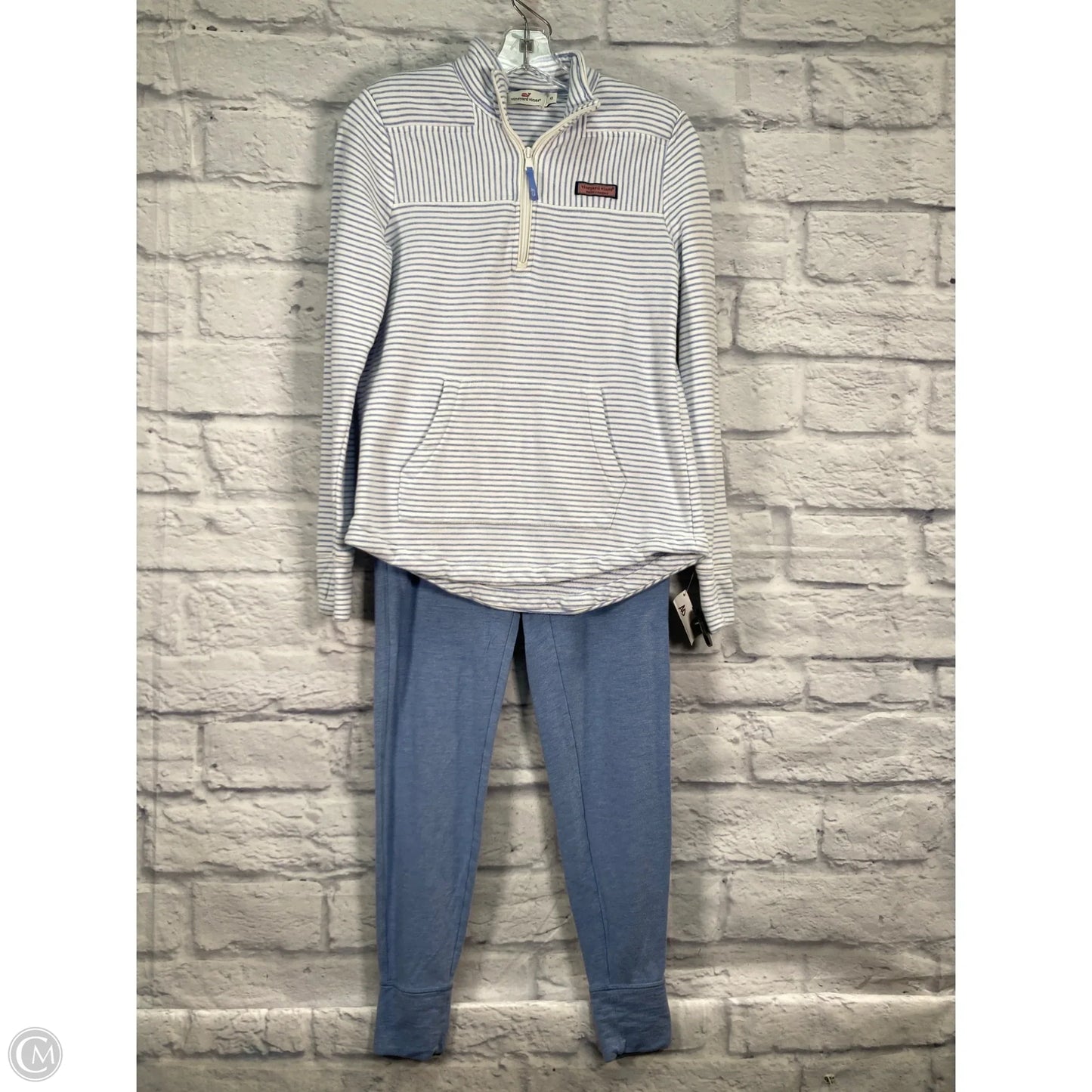 Lounge Set Pants By Vineyard Vines In Blue & White, Size: Xs