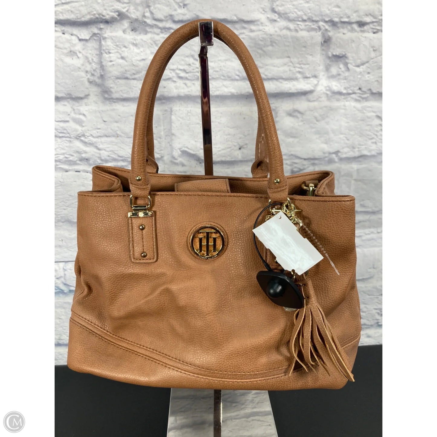 Handbag Leather By Tommy Hilfiger, Size: Medium