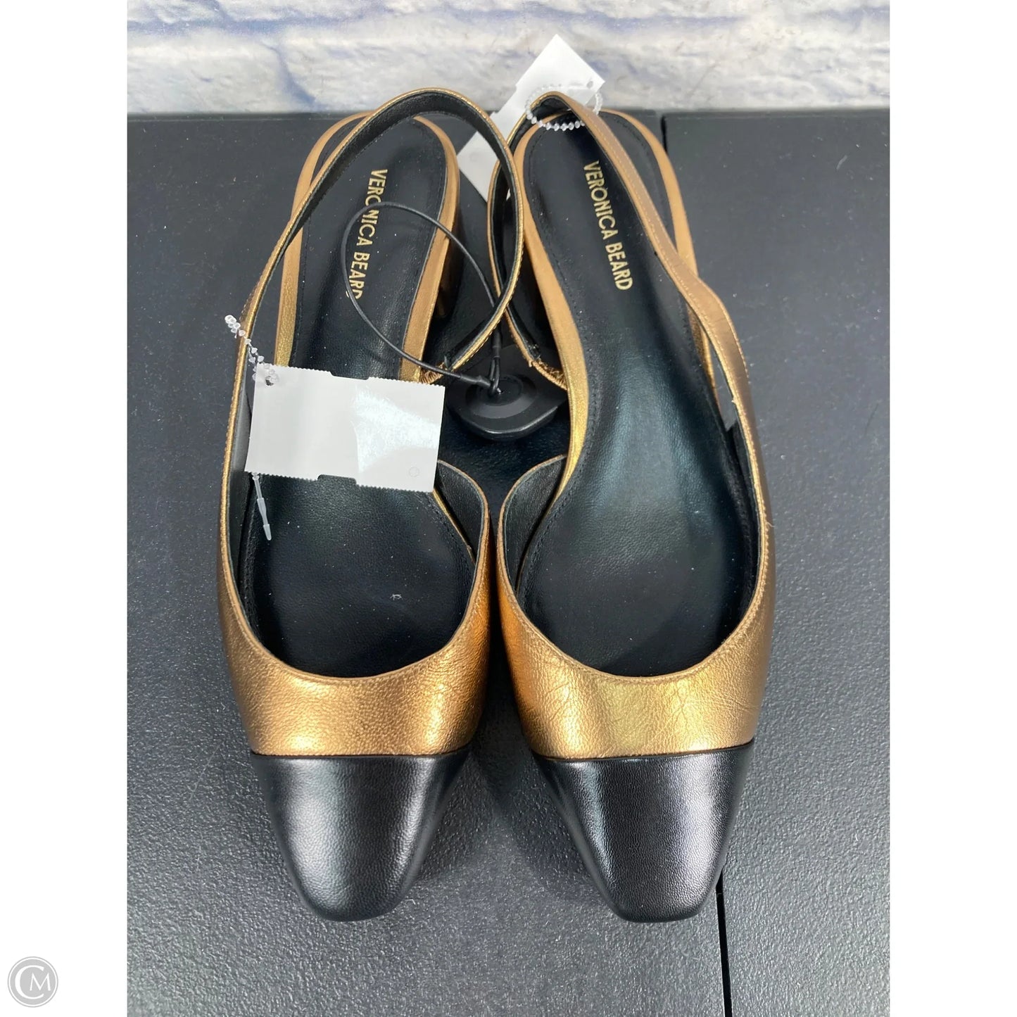 Shoes Heels Kitten By Veronica Beard In Bronze, Size: 7.5