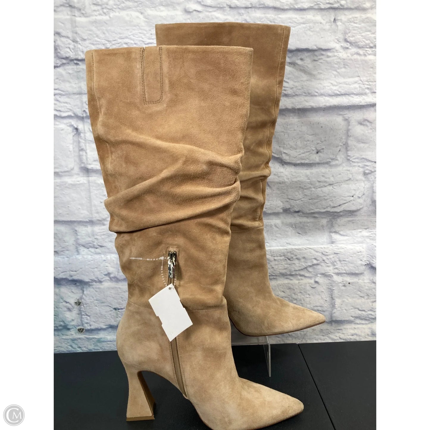 Boots Mid-calf Heels By Vince Camuto In Tan, Size: 10