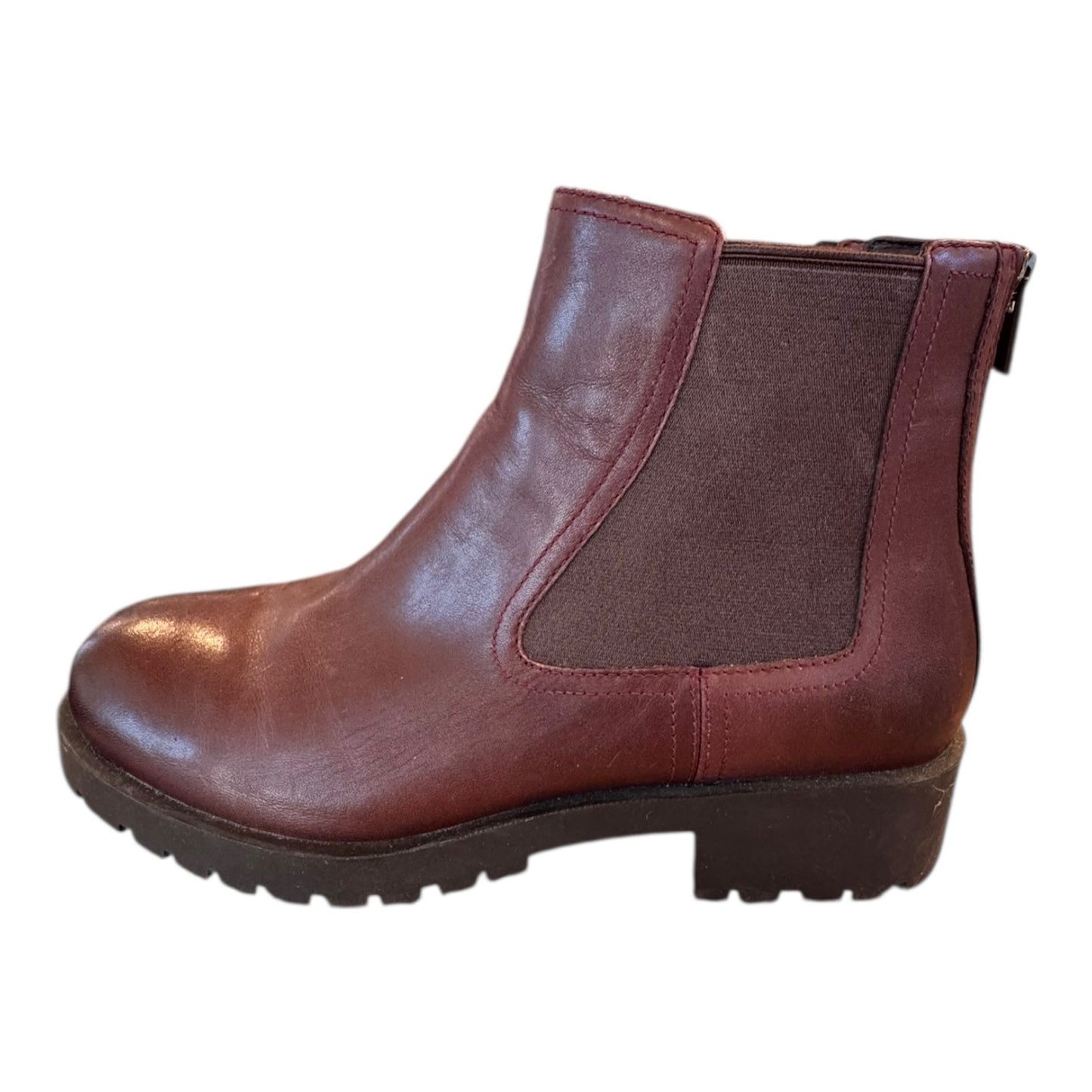 Boots Ankle Heels By Cole-Haan In Brown, Size:7.5