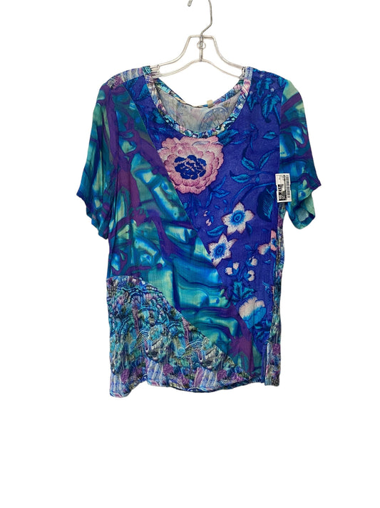 Multi-colored Top Short Sleeve Soft Surroundings, Size M