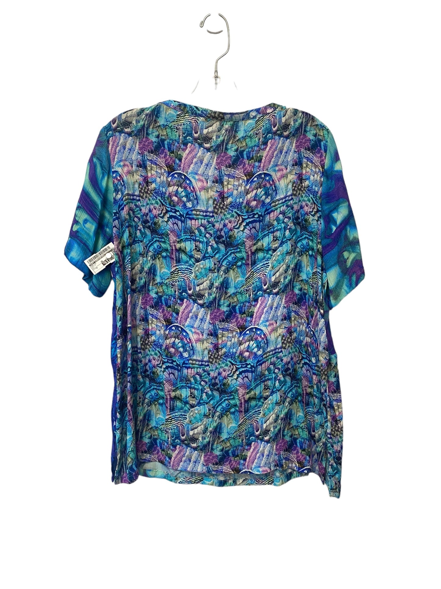 Multi-colored Top Short Sleeve Soft Surroundings, Size M