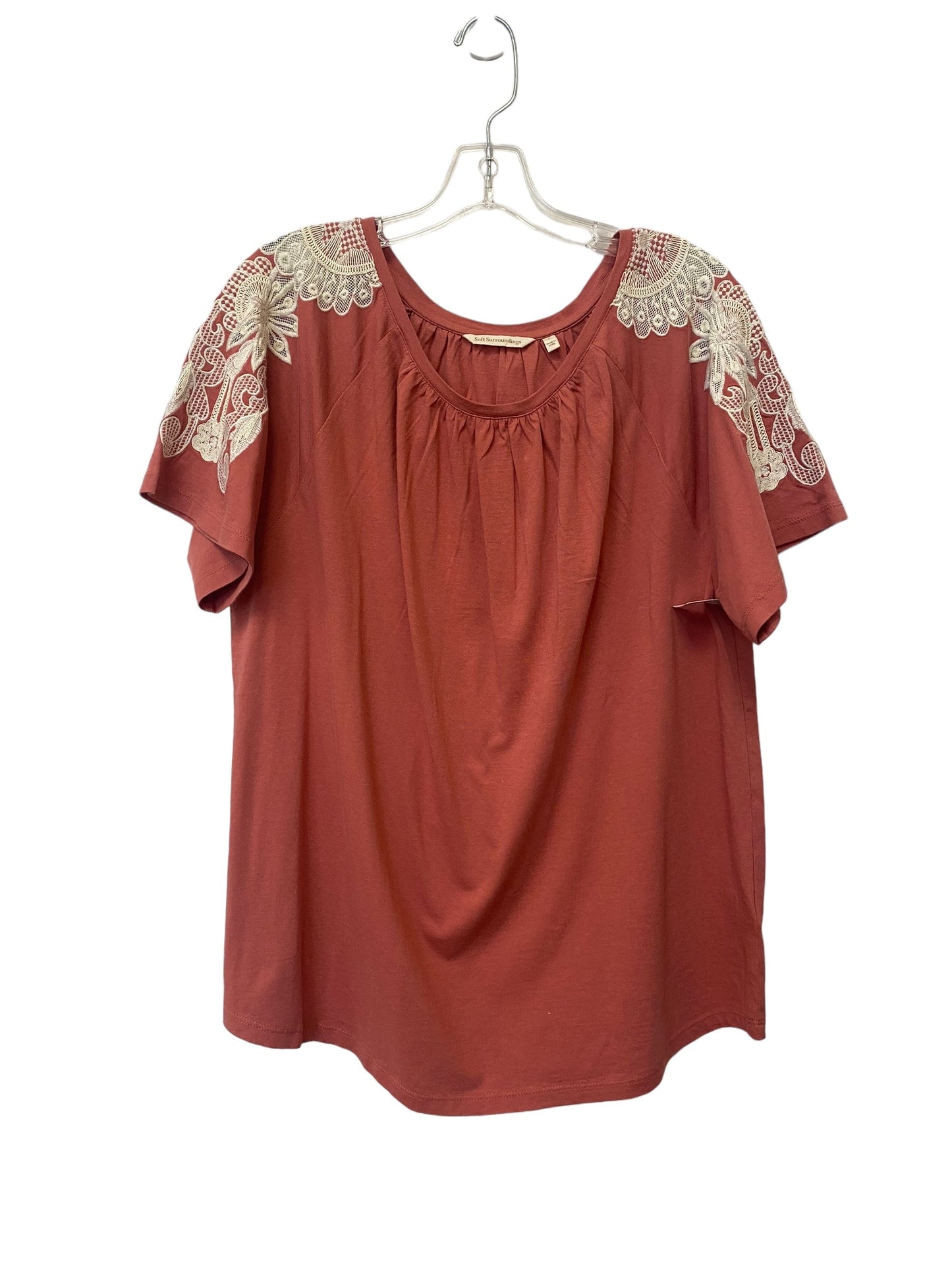 Mauve Top Short Sleeve Soft Surroundings, Size L