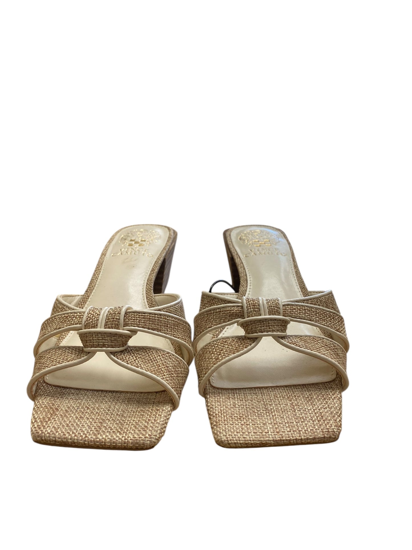 Sandals Heels Block By Vince Camuto In Tan, Size: 6