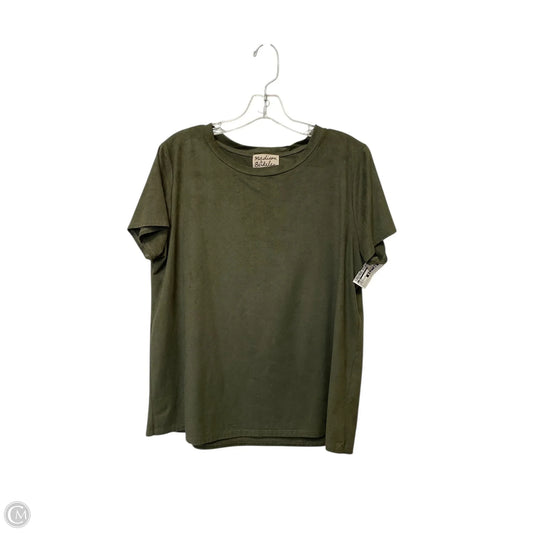 Top Short Sleeve By Cmb In Green, Size: L