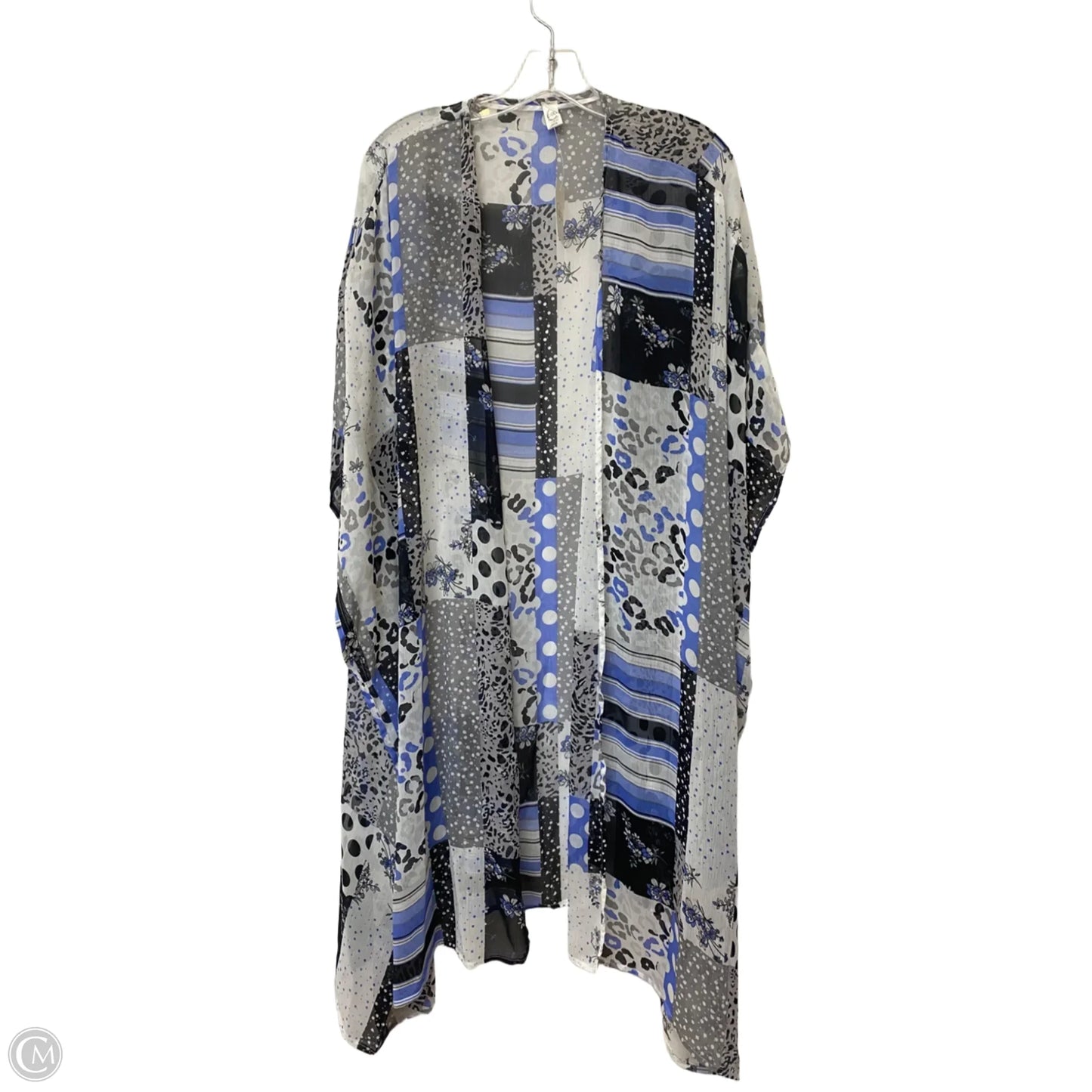 Shawl By Cato In Blue & White, Size: Osfm