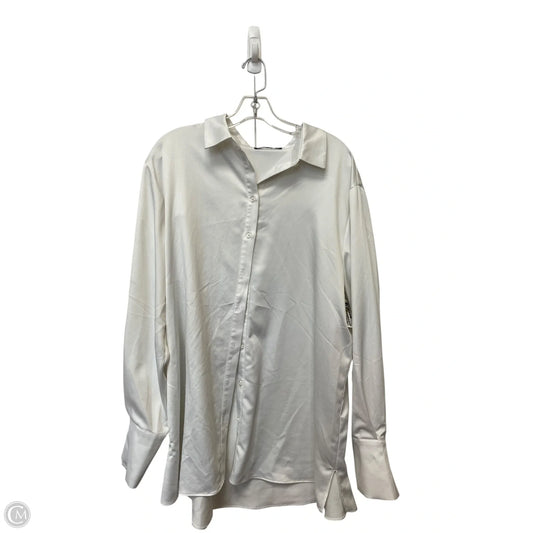 Top Long Sleeve By Tahari In White, Size: 2x