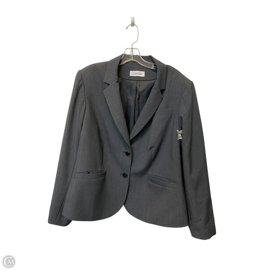 Blazer By Calvin Klein In Grey, Size: Xl