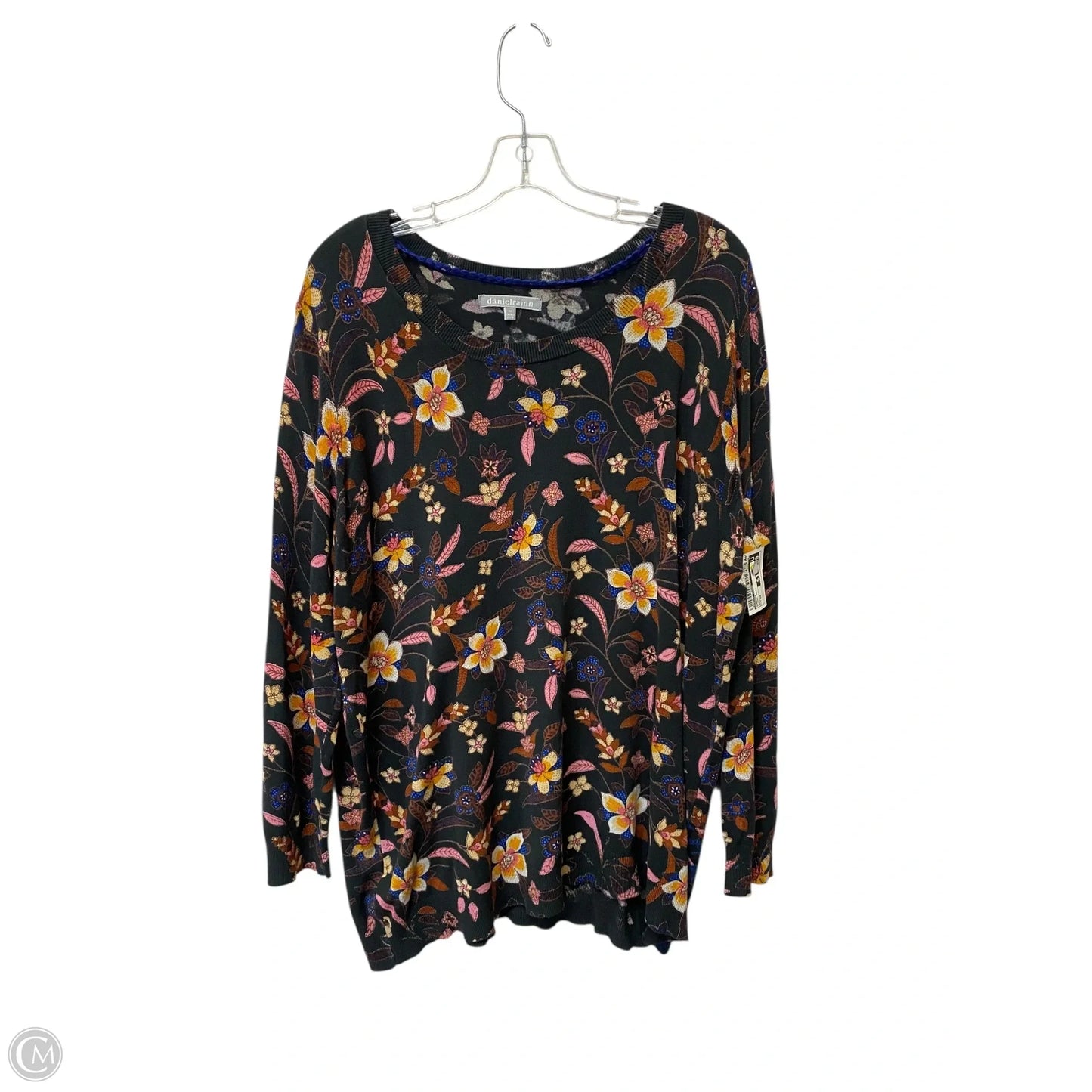 Sweater By Daniel Rainn In Floral Print, Size: 3x