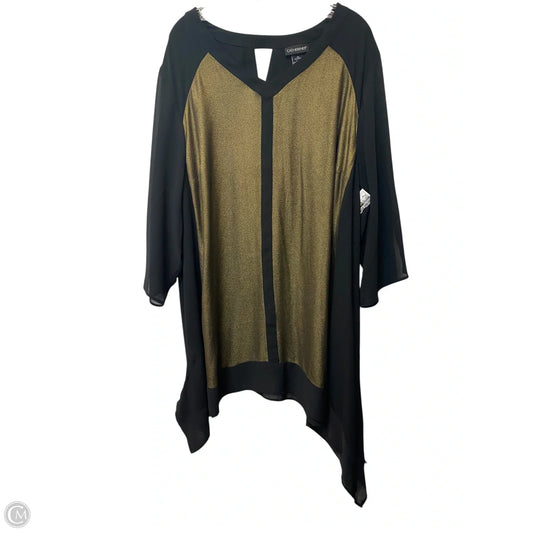Dress Casual Short By Catherines In Black & Gold, Size: 2x