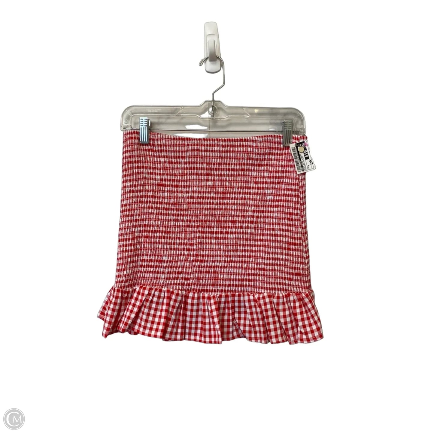 Skirt Mini & Short By Day + Moon In Checkered Pattern, Size: M