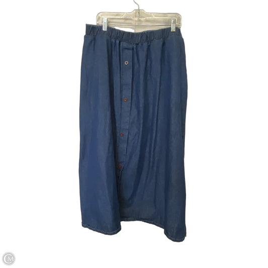 Skirt Maxi By Clothes Mentor In Blue, Size: 3x