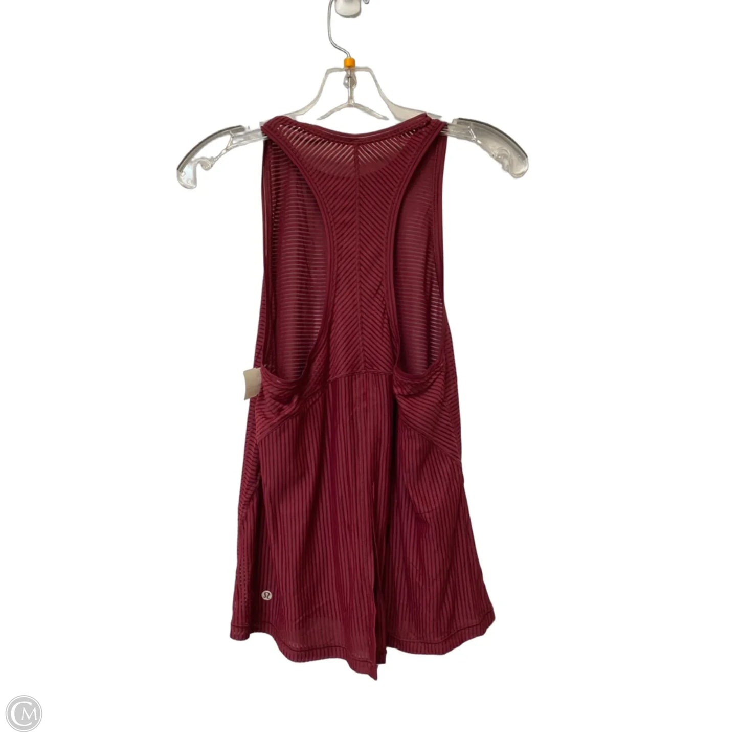 Athletic Tank Top By Lululemon In Maroon, Size: S
