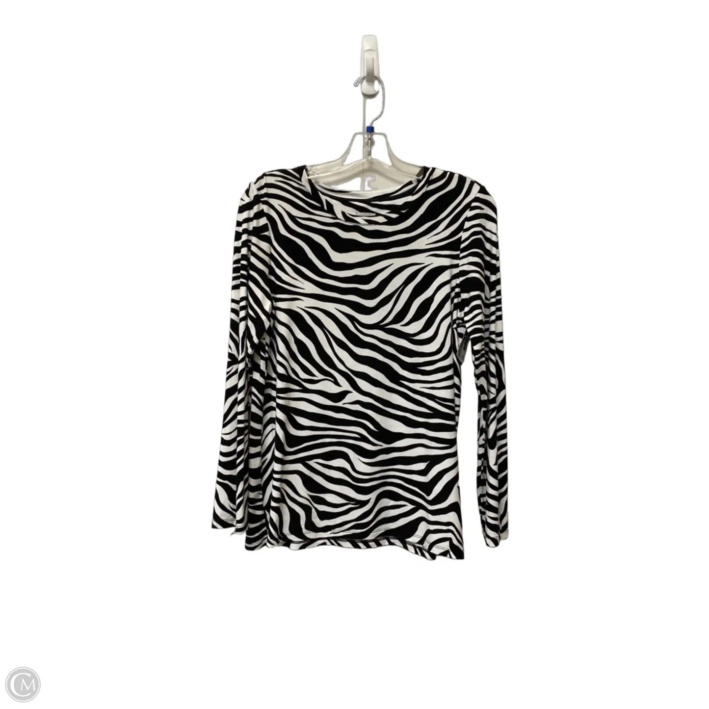 Top Long Sleeve By Chicos In Animal Print, Size: M